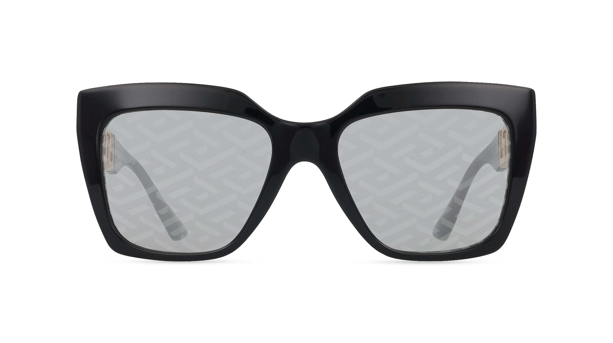 Versace VE4418 Damen-Sonnenbrille Vollrand Eckig Acetat-Gestell, schwarz
