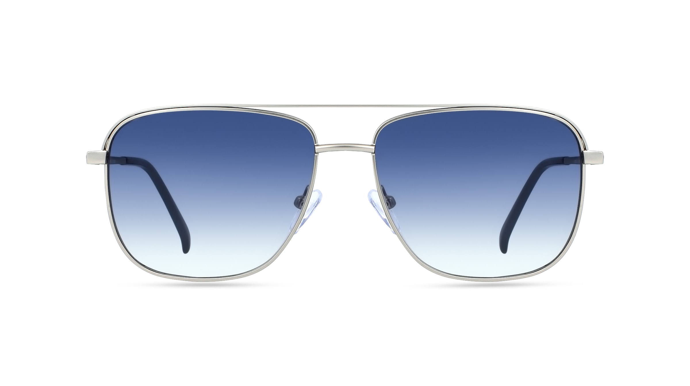 Fielmann BD 524 SUN CL Unisex-Sonnenbrille Vollrand Eckig Edelstahl-Gestell, silber