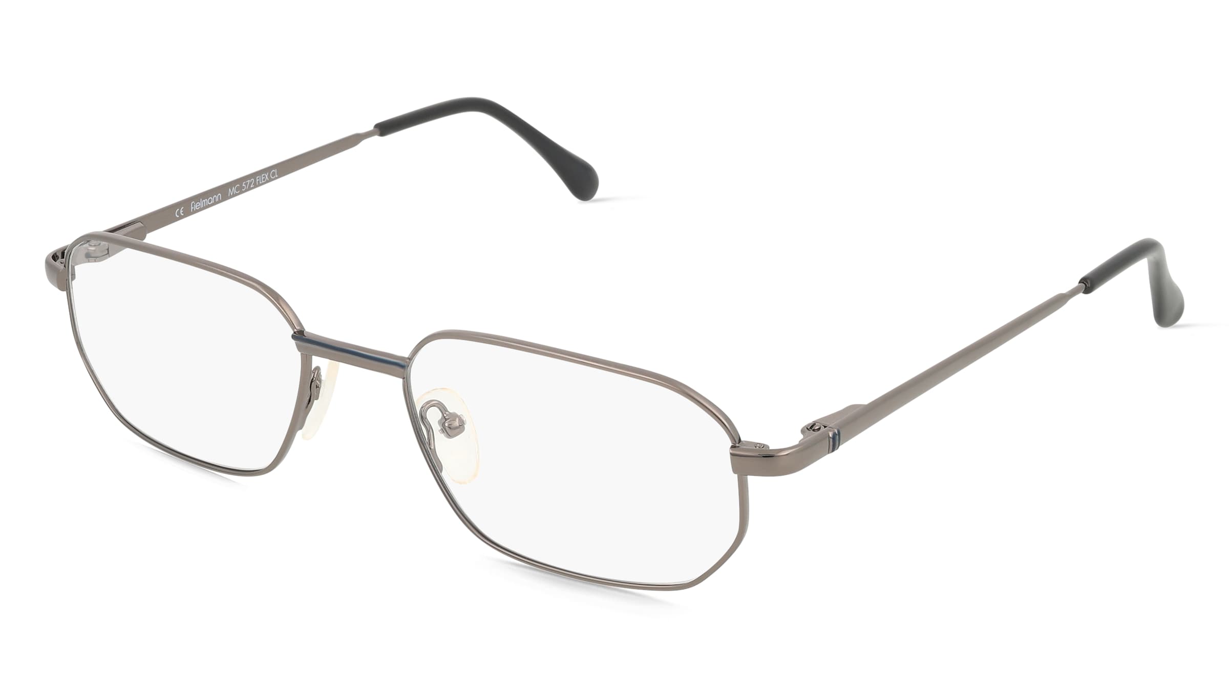 Fielmann MC 572 FLEX CL Herren-Brille inkl. Gläser Vollrand Eckig Metall-Gestell 51mm/17mm/135mm, grau