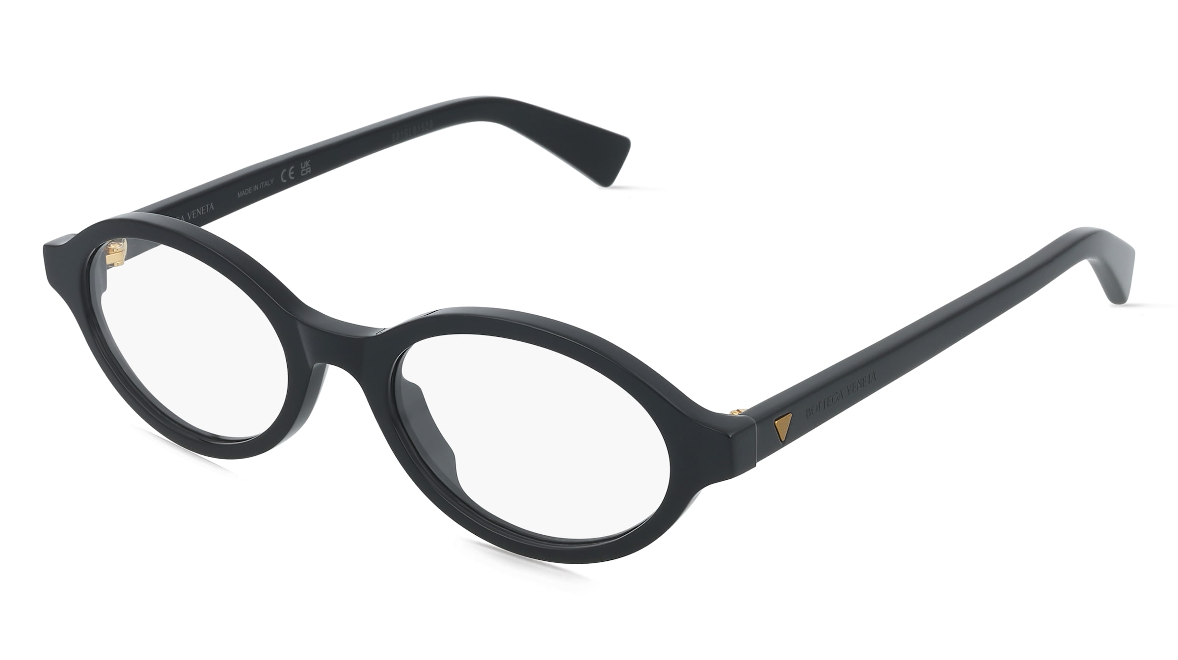 Bottega Veneta BV1367O Damen-Brille inkl. Gläser Vollrand Rund Acetat-Gestell 50/19/145, Schwarz