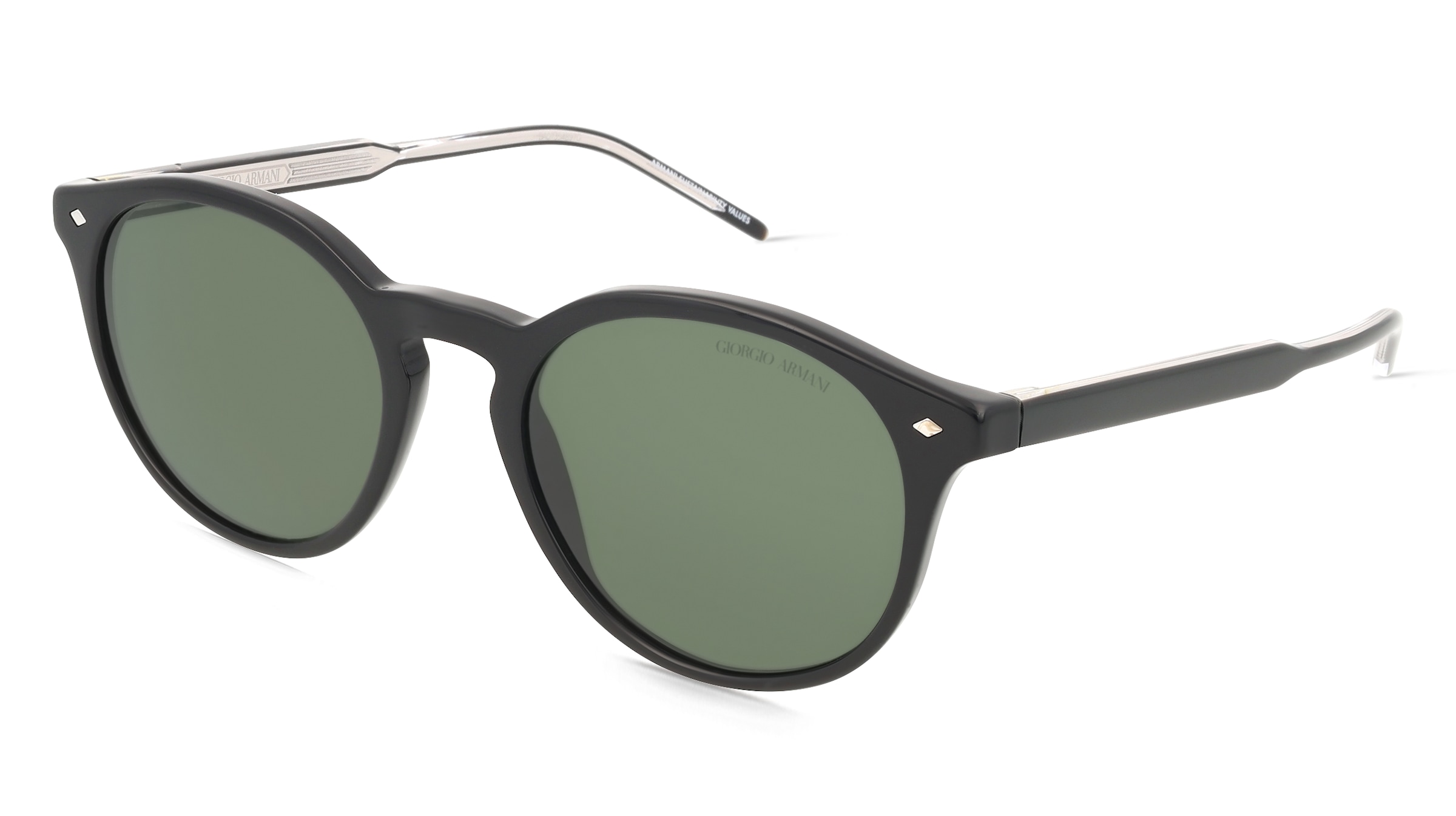 Giorgio Armani 0AR8211 Herren-Sonnenbrille Vollrand Panto Acetat-Gestell, Schwarz