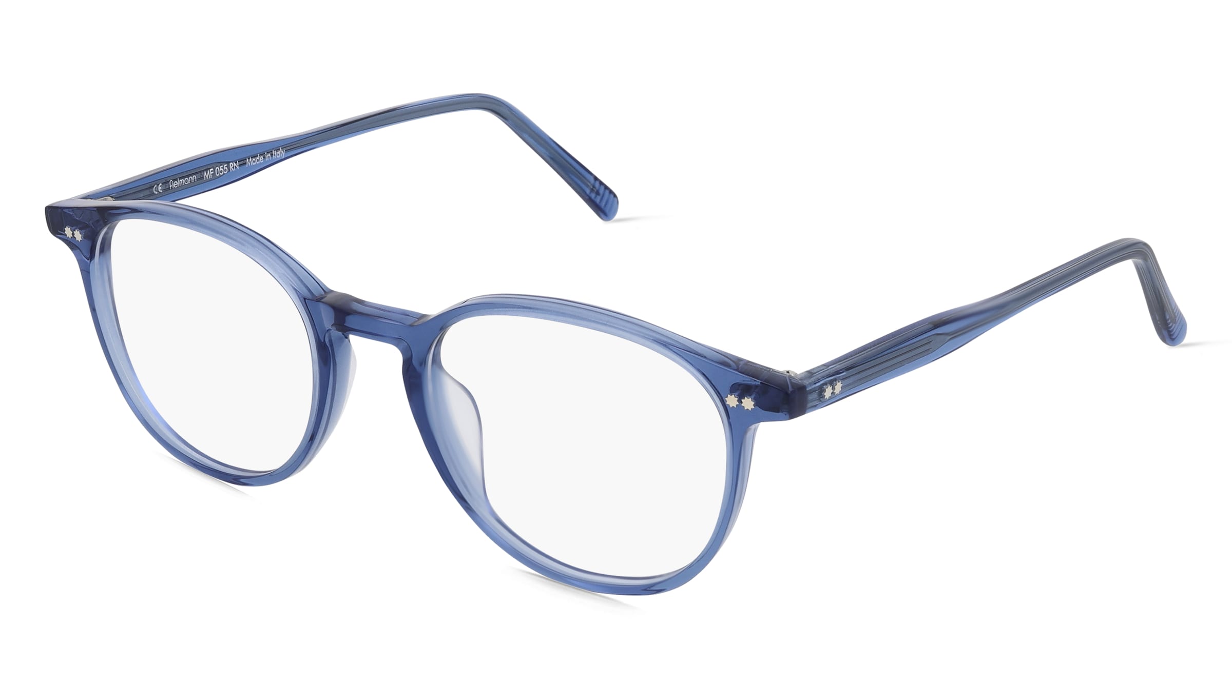 Fielmann MF 055 RN Unisex-Brille inkl. Gläser Vollrand Oval Kunststoff-Gestell 50/20/145, Blau