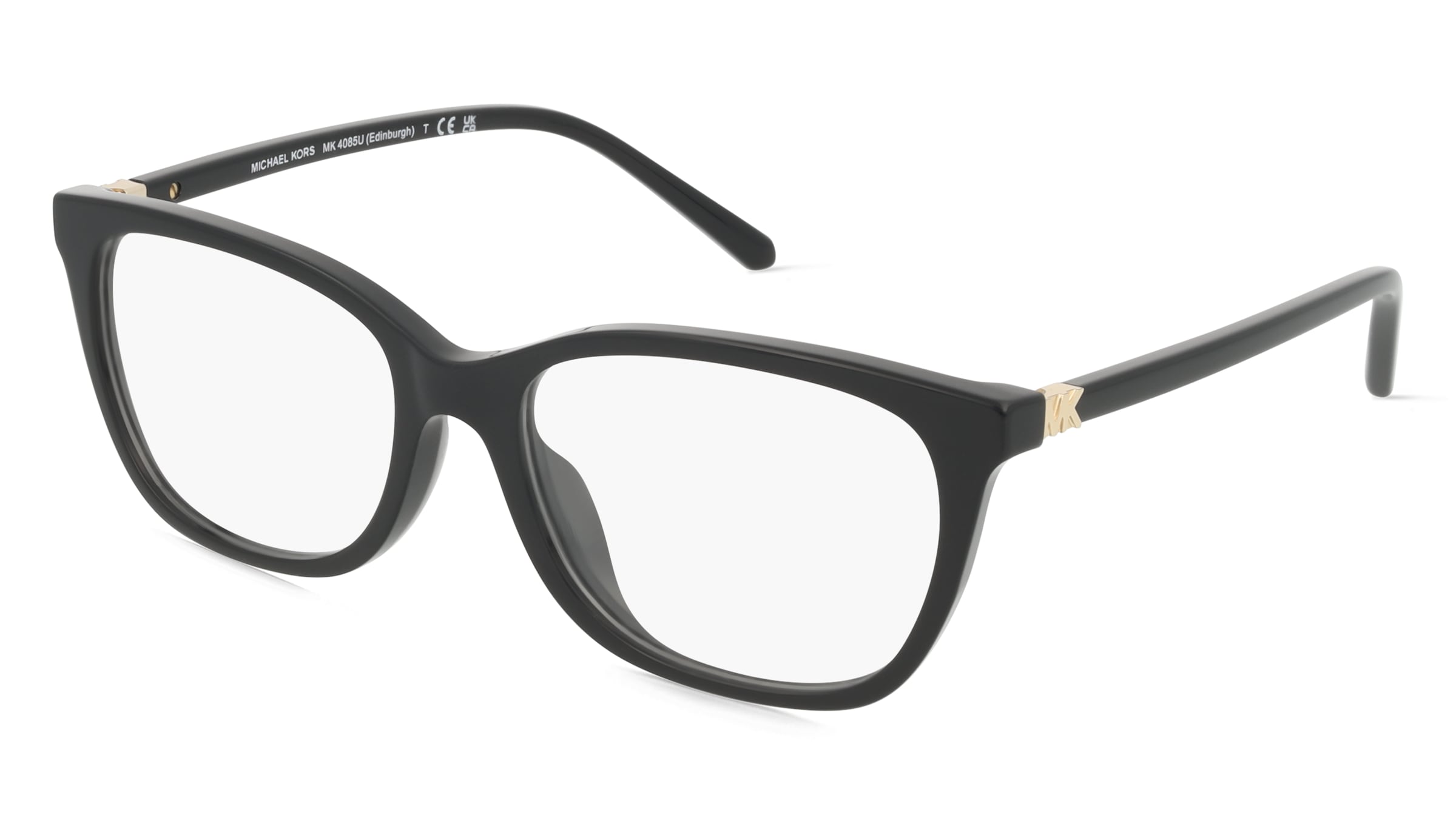 Michael Kors MK4085U Damen-Brille inkl. Gläser Vollrand Quadratisch Acetat-Gestell 54/17/140, Schwarz