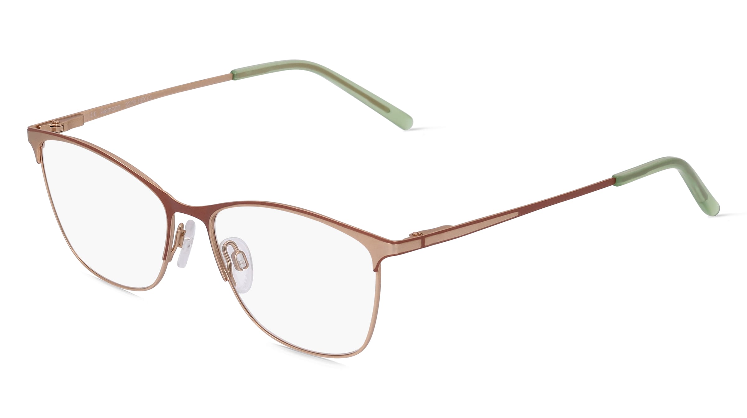 Fielmann 2209 FLEX CL Damen-Brille inkl. Gläser Vollrand Butterfly Metall-Gestell 52/15/140, Pink