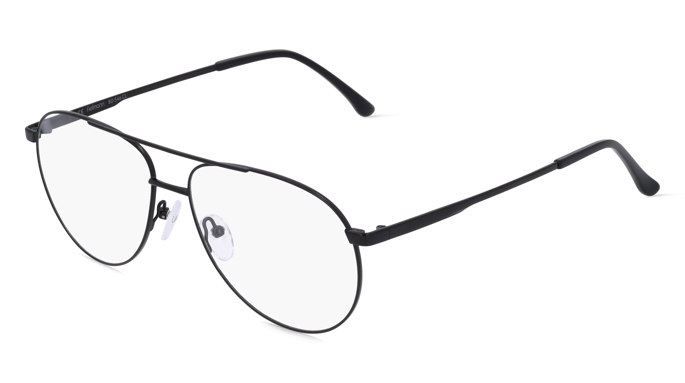 Fielmann BD 546 CL Herren-Brille inkl. Gläser Vollrand Pilot Edelstahl-Gestell 58mm/15mm/150mm, schwarz