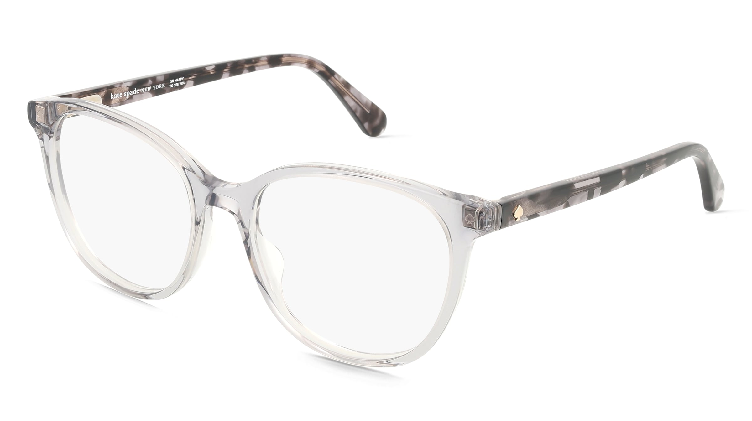 Kate Spade KS ADELLE 2 Damen-Brille inkl. Gläser Vollrand Quadratisch Acetat-Gestell 51/17/140, Transparent