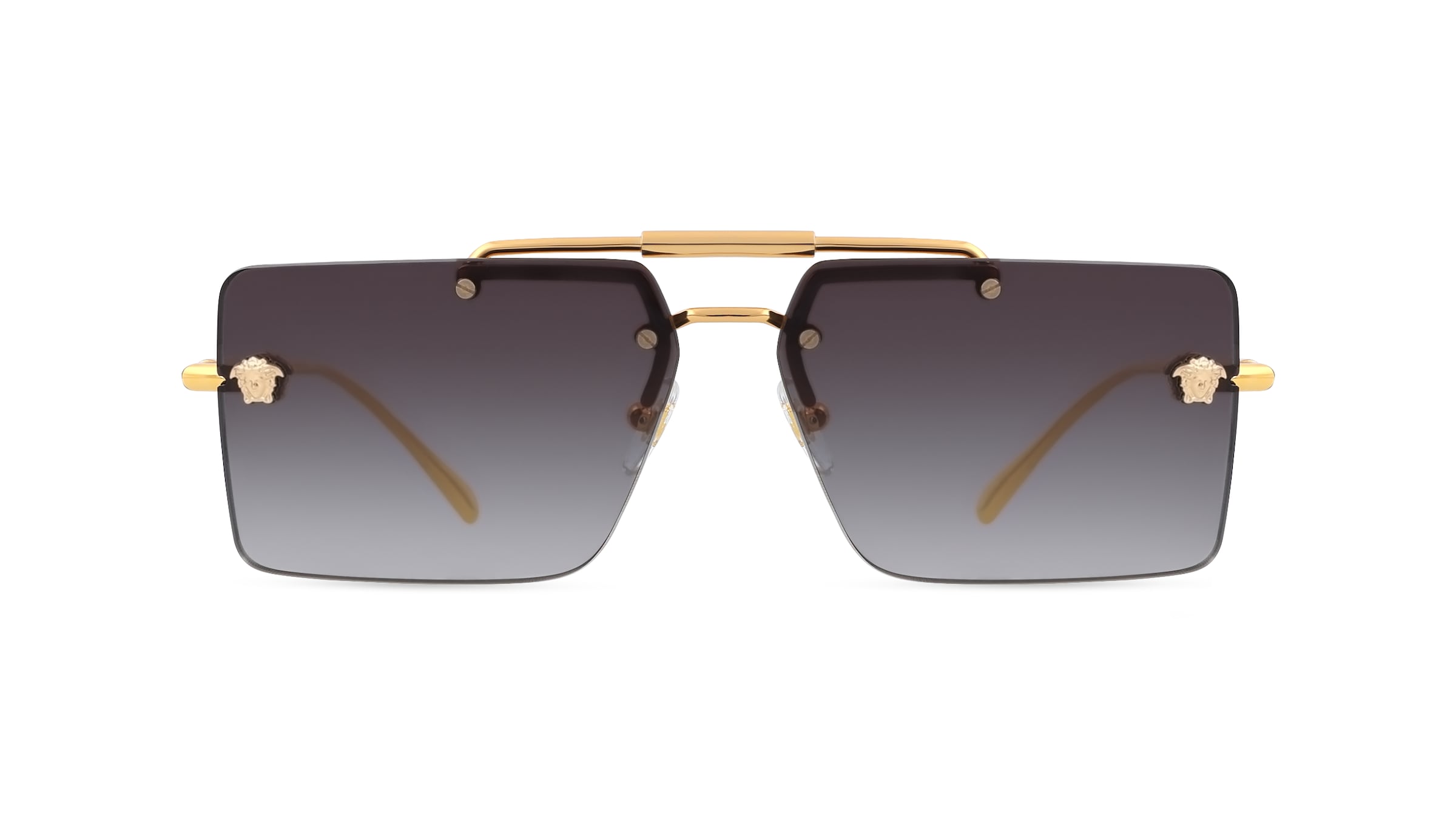 Versace VE2245 Damen-Sonnenbrille Randlos Eckig Metall-Gestell, gold