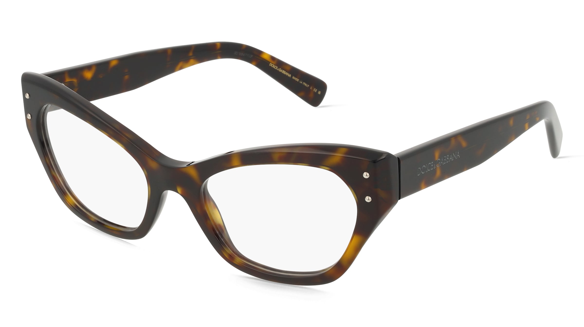 Dolce&amp;Gabbana 0DG3385 Damen-Brille inkl. Gläser Vollrand Cat Eye Acetat-Gestell 52/19/145, Havanna