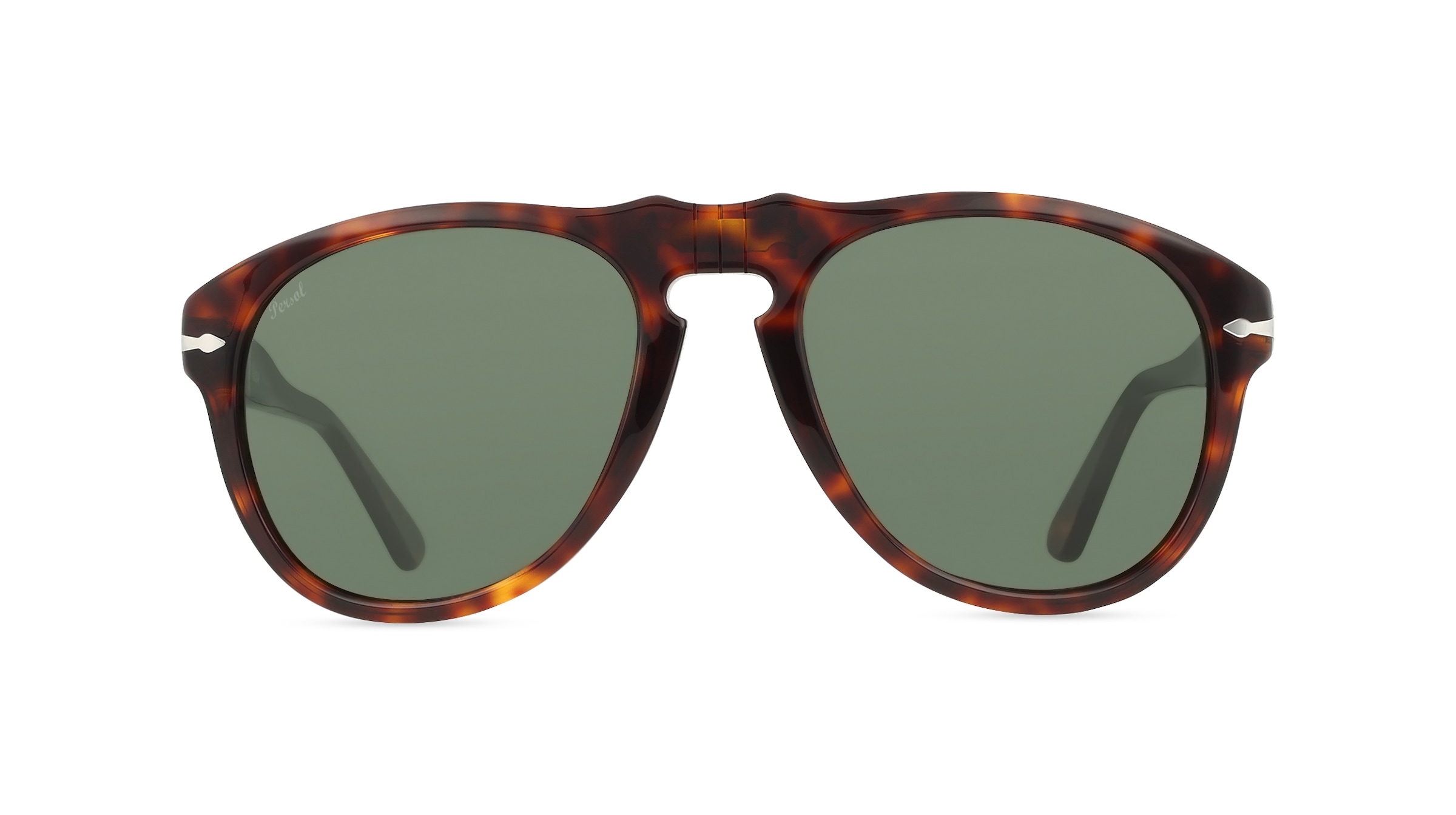 Persol 0PO0649 Herren-Sonnenbrille Vollrand Pilot Acetat-Gestell, Havanna