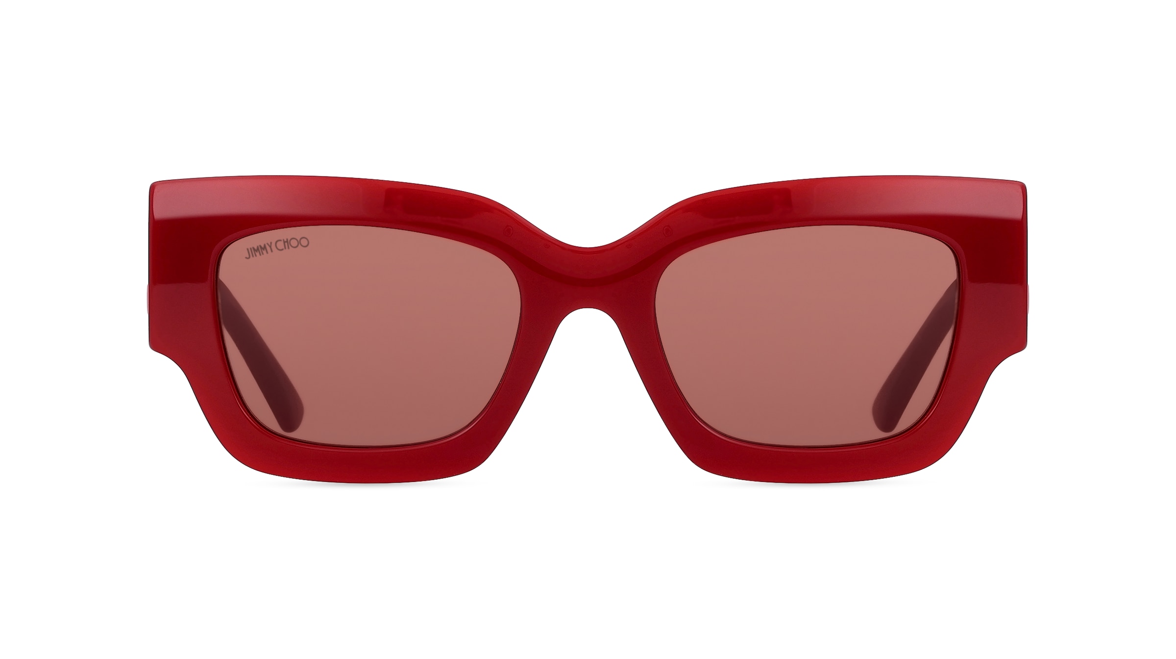 Jimmy Choo NENA/S Damen-Sonnenbrille Vollrand Butterfly Acetat-Gestell, rot