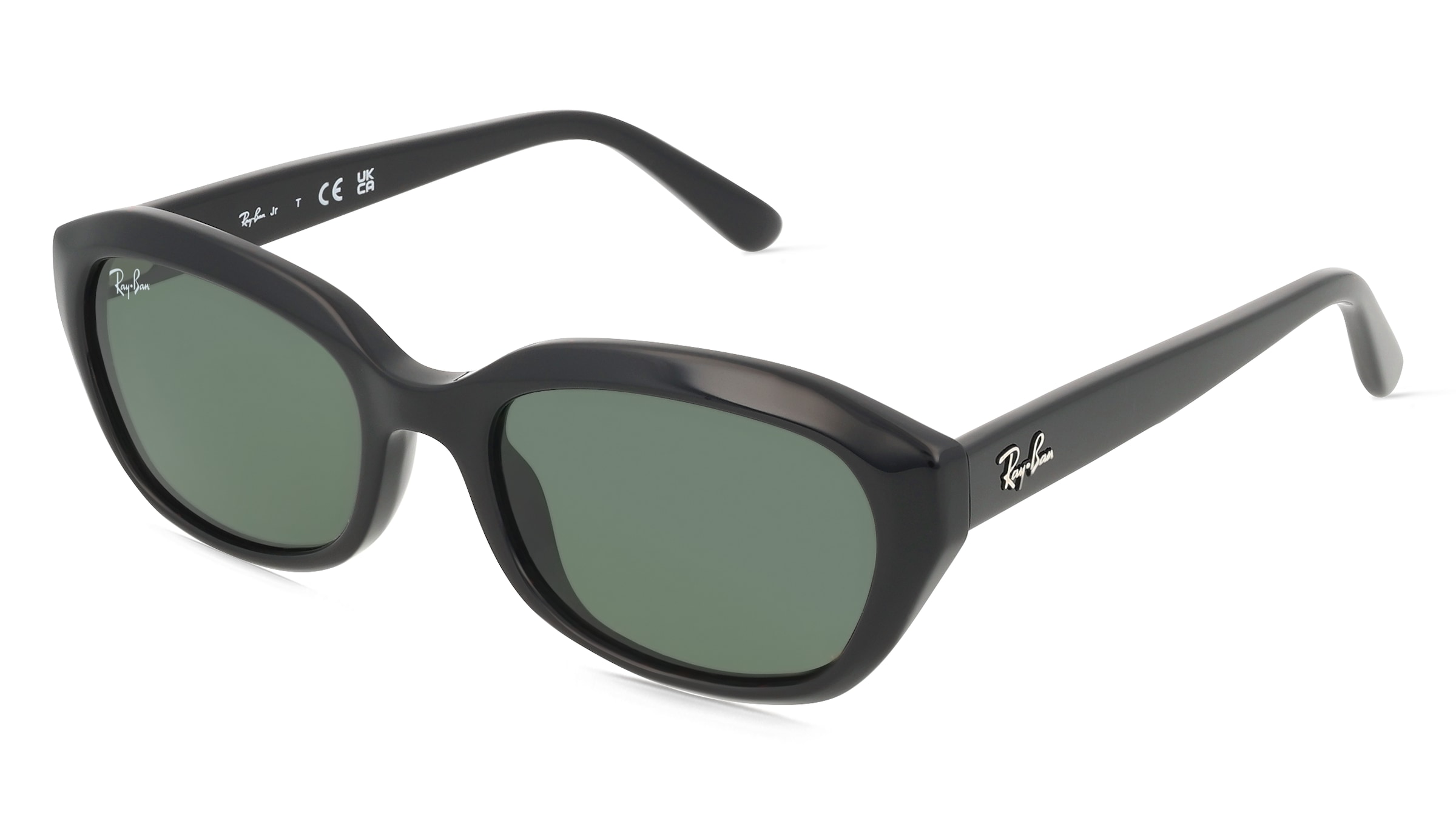 Ray-Ban Junior RJ9081S Kinder-Sonnenbrille Vollrand Geometrisch Acetat-Gestell, Schwarz
