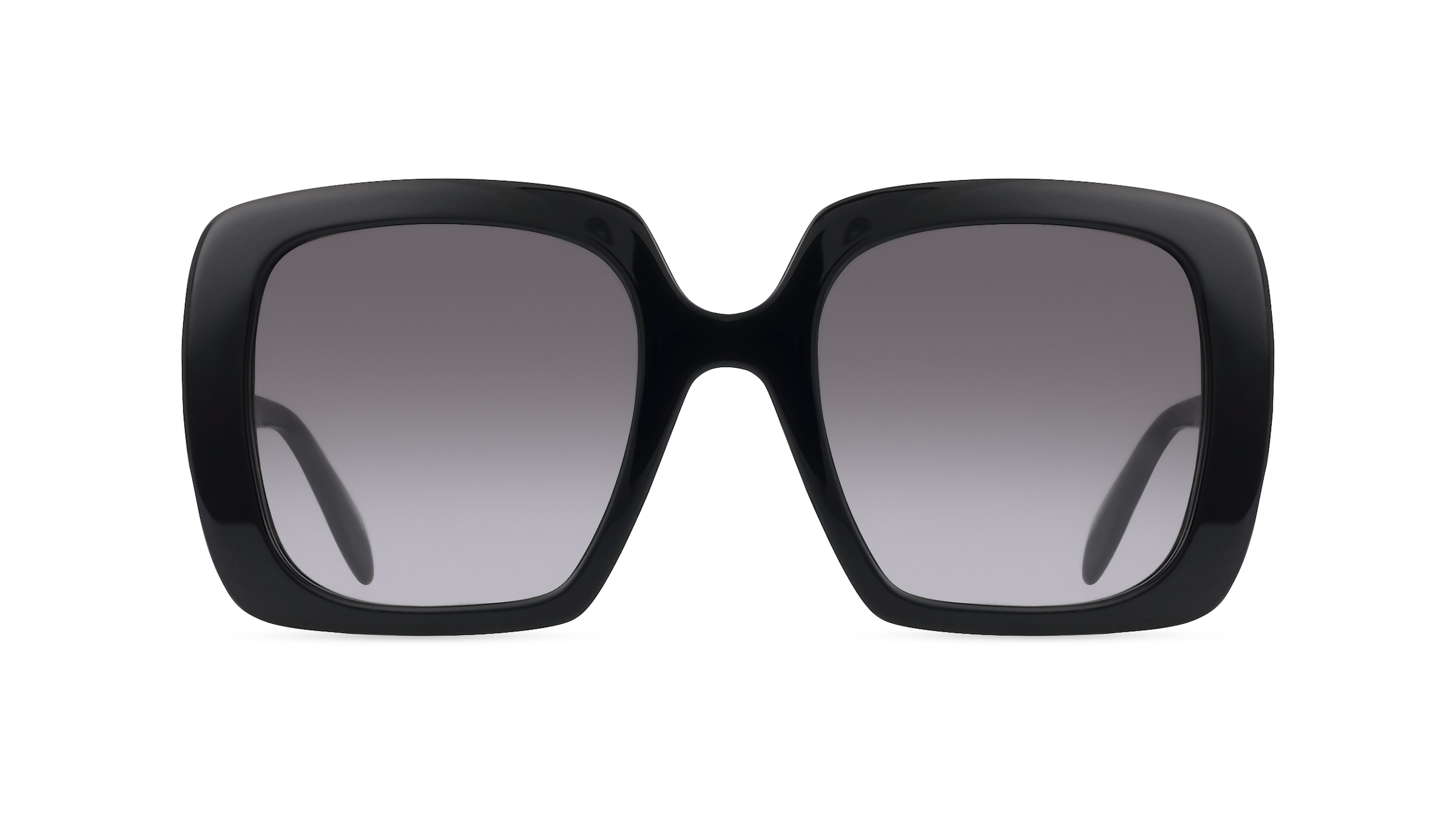 Alexander McQueen AM0378S Damen-Sonnenbrille Vollrand Eckig Kunststoff-Gestell, schwarz