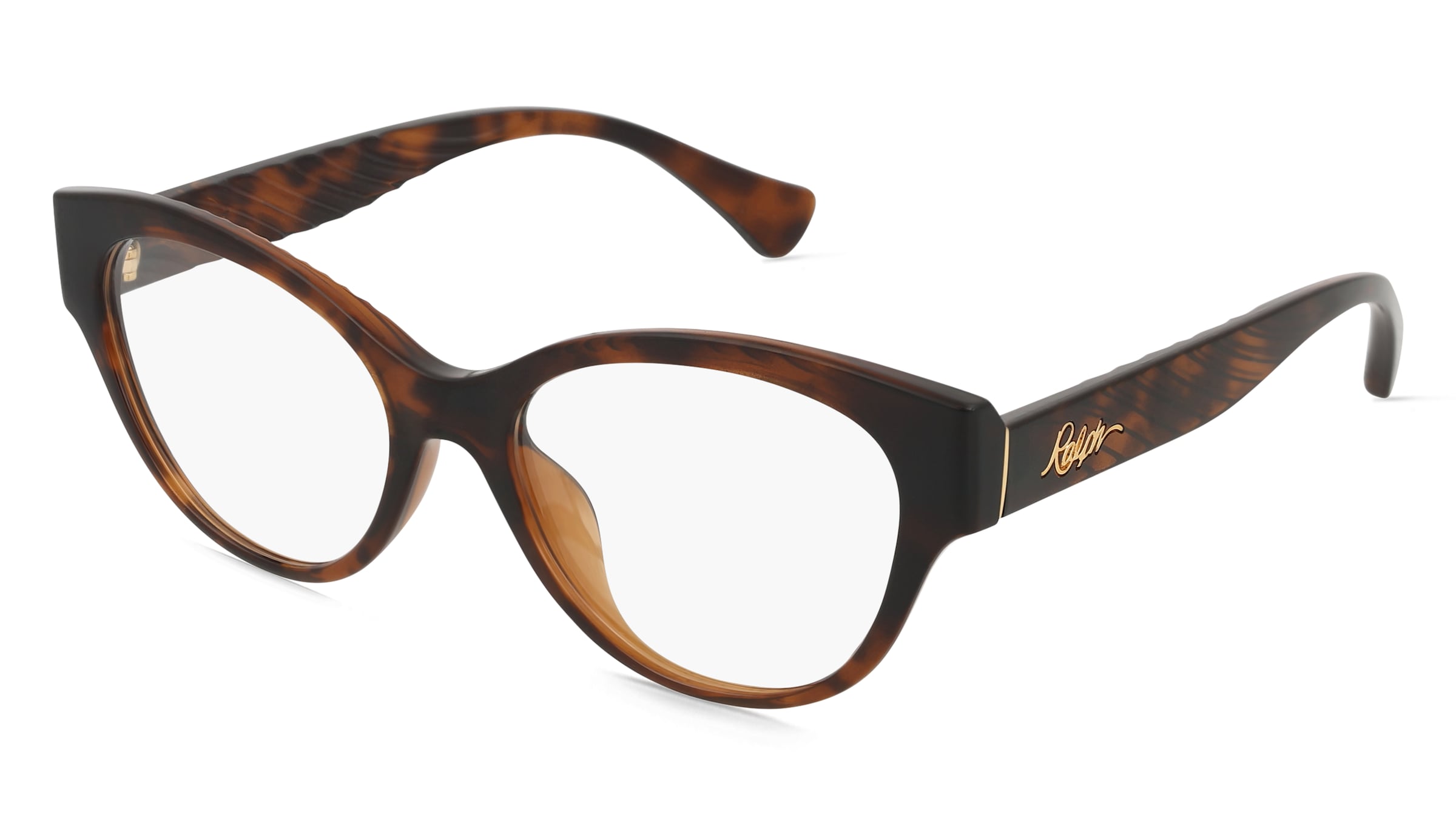 Ralph 0RA7164U Damen-Brille inkl. Gläser Vollrand Butterfly Acetat-Gestell 52/17/145, Havanna