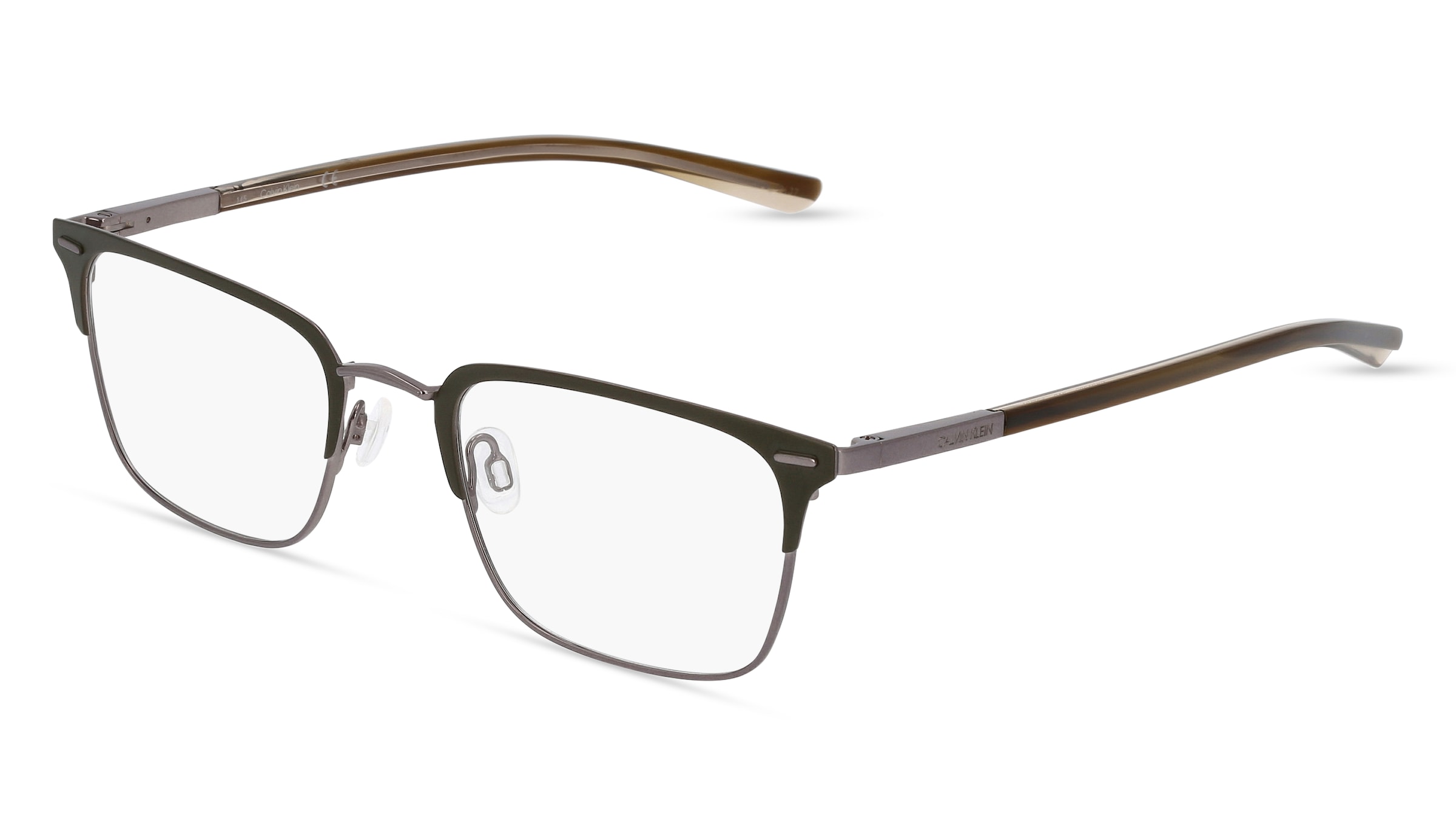 Calvin Klein CK 21302 Unisex-Brille inkl. Gläser Vollrand Quadratisch Metall-Gestell 53/21/145, Grau