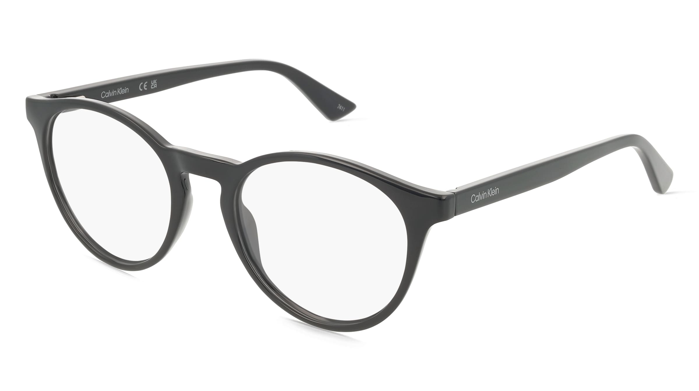 Calvin Klein CK23549 Unisex-Brille inkl. Gläser Vollrand Panto Kunststoff-Gestell 50/19/145, Schwarz