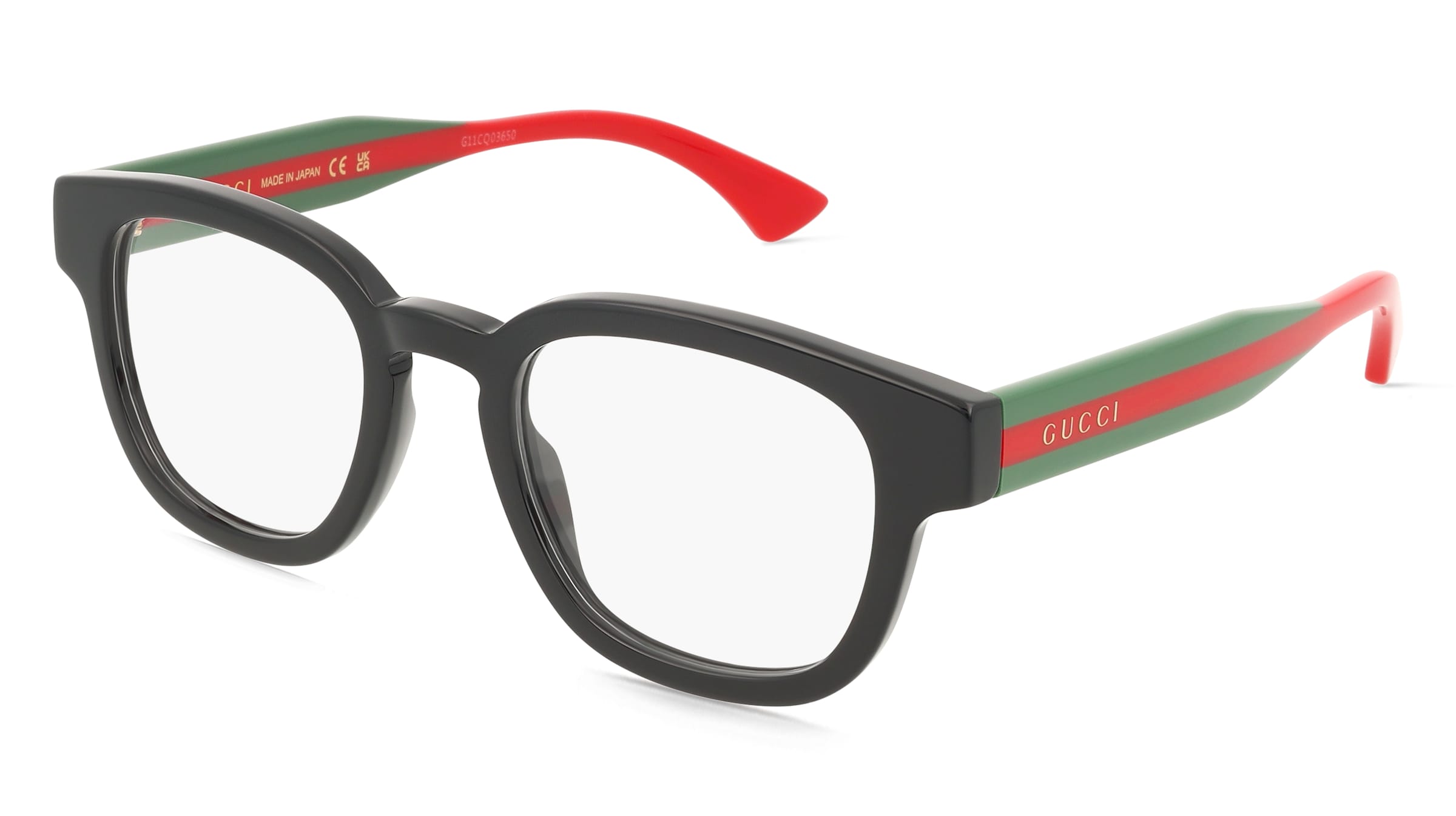 Gucci GG1992O Herren-Brille inkl. Gläser Vollrand Rund Acetat-Gestell 48/21/145, Schwarz