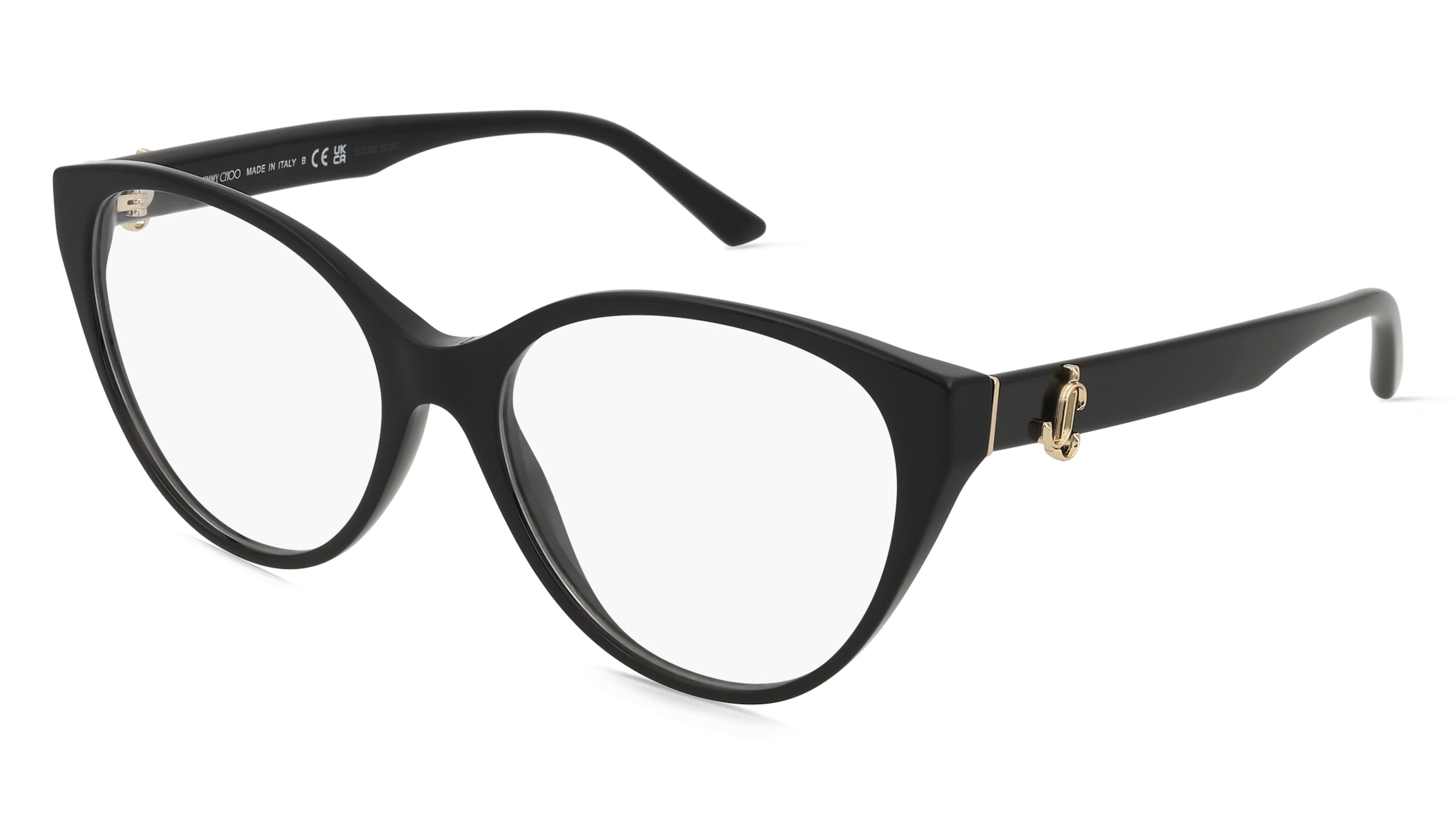 Jimmy Choo 0JC3009 Damen-Brille inkl. Gläser Vollrand Panto Acetat-Gestell 54/16/140, Schwarz