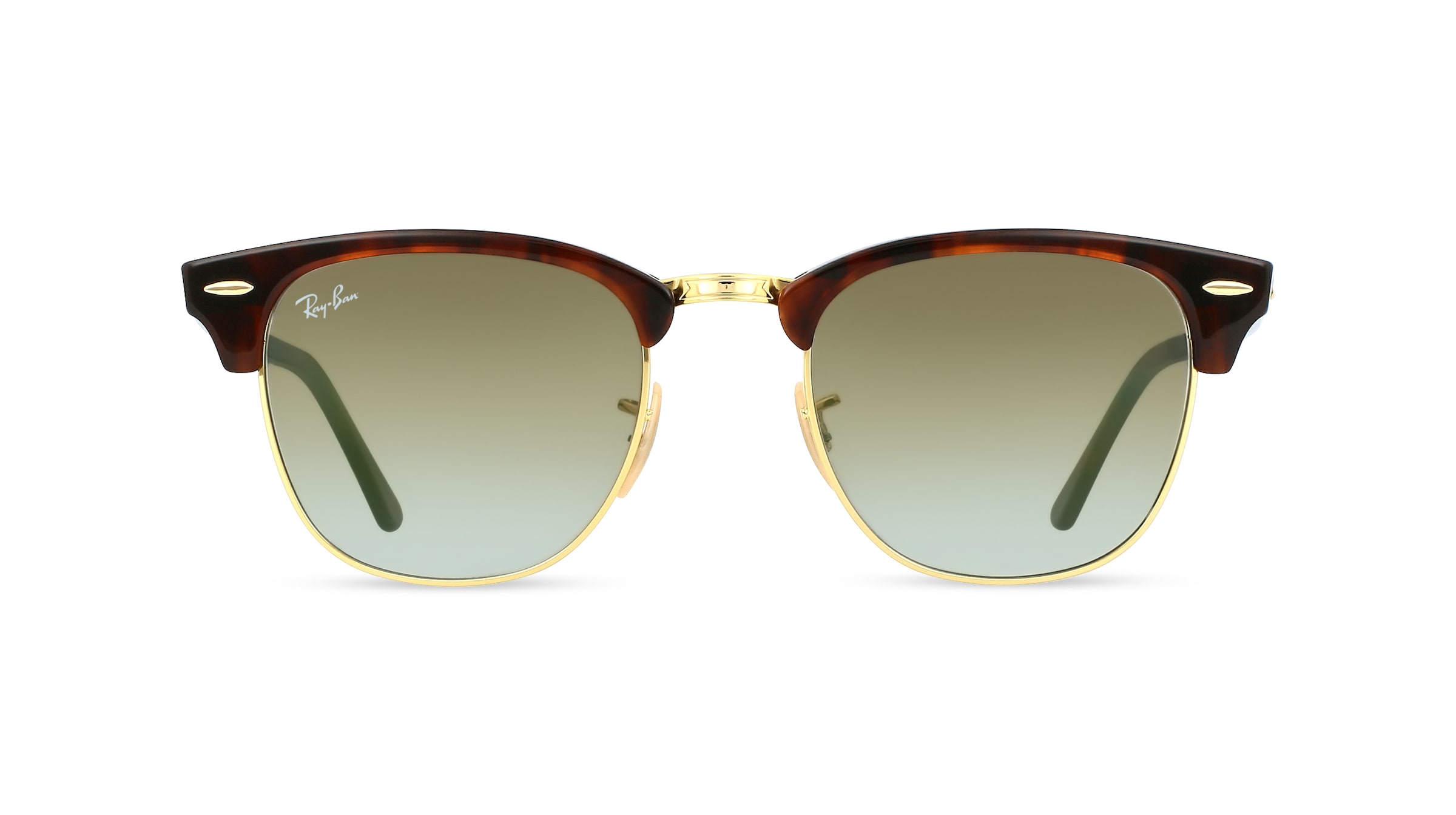 Ray-Ban RB 3016 CLUBMASTER Unisex-Sonnenbrille Vollrand Browline Acetat-Gestell, braun