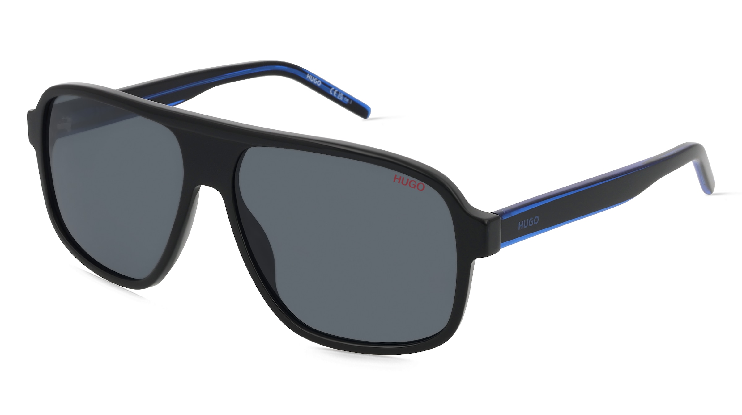 Hugo Boss Hugo Hg 1296/S Herren-Sonnenbrille Vollrand Quadratisch Acetat-Gestell, Schwarz