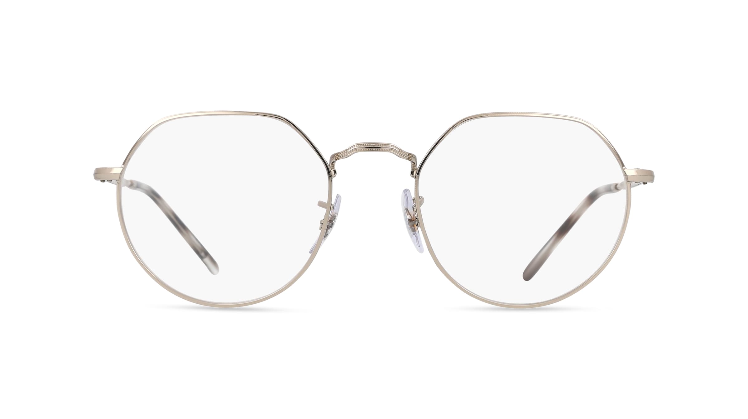 Ray-Ban RX6465 Unisex-Brille inkl. Gläser Vollrand Panto Metall-Gestell 51mm/20mm/140mm, silber