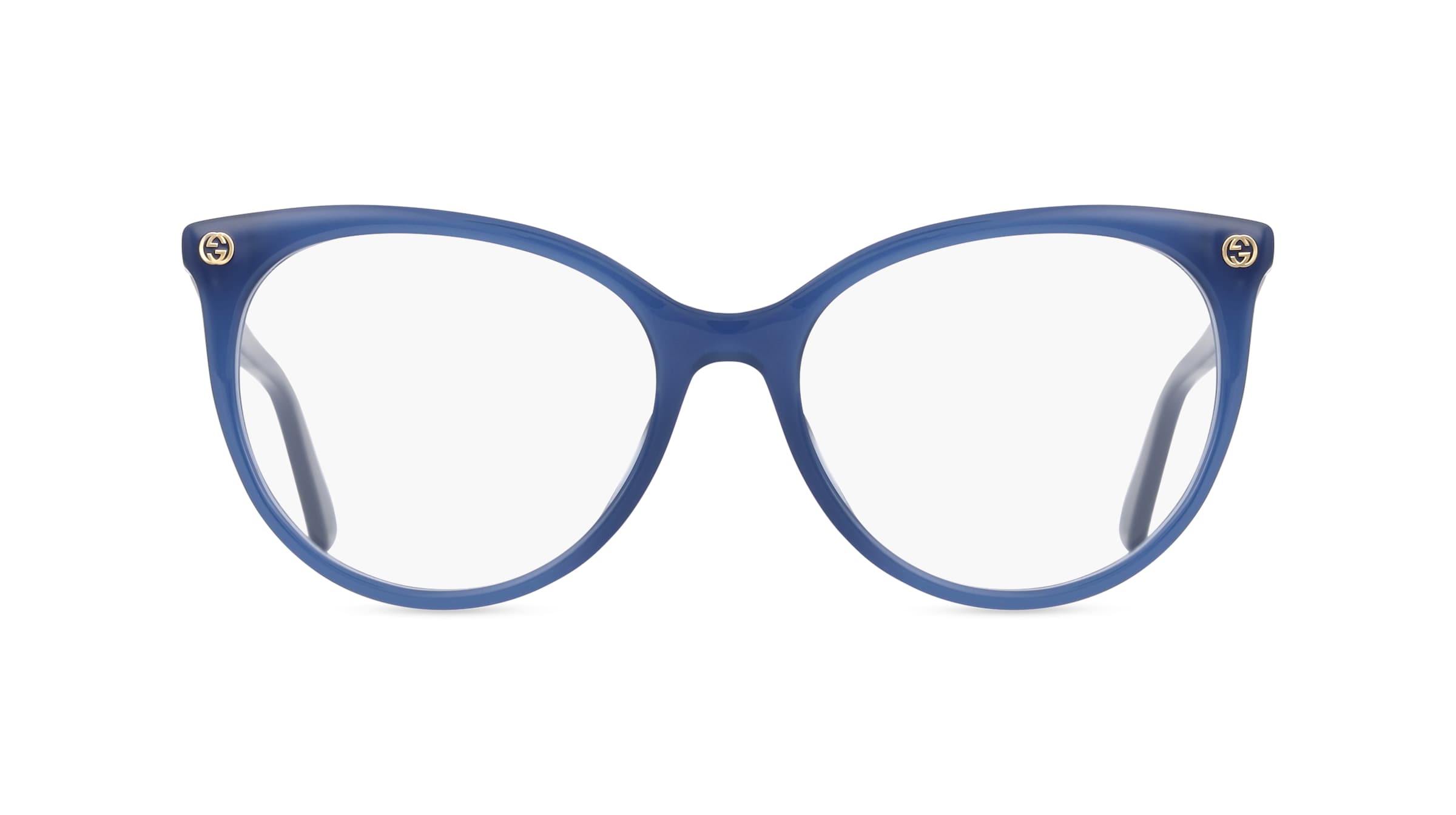 Gucci GG0093O Unisex-Brille inkl. Gläser Vollrand Panto Kunststoff-Gestell 53mm/17mm/140mm, blau