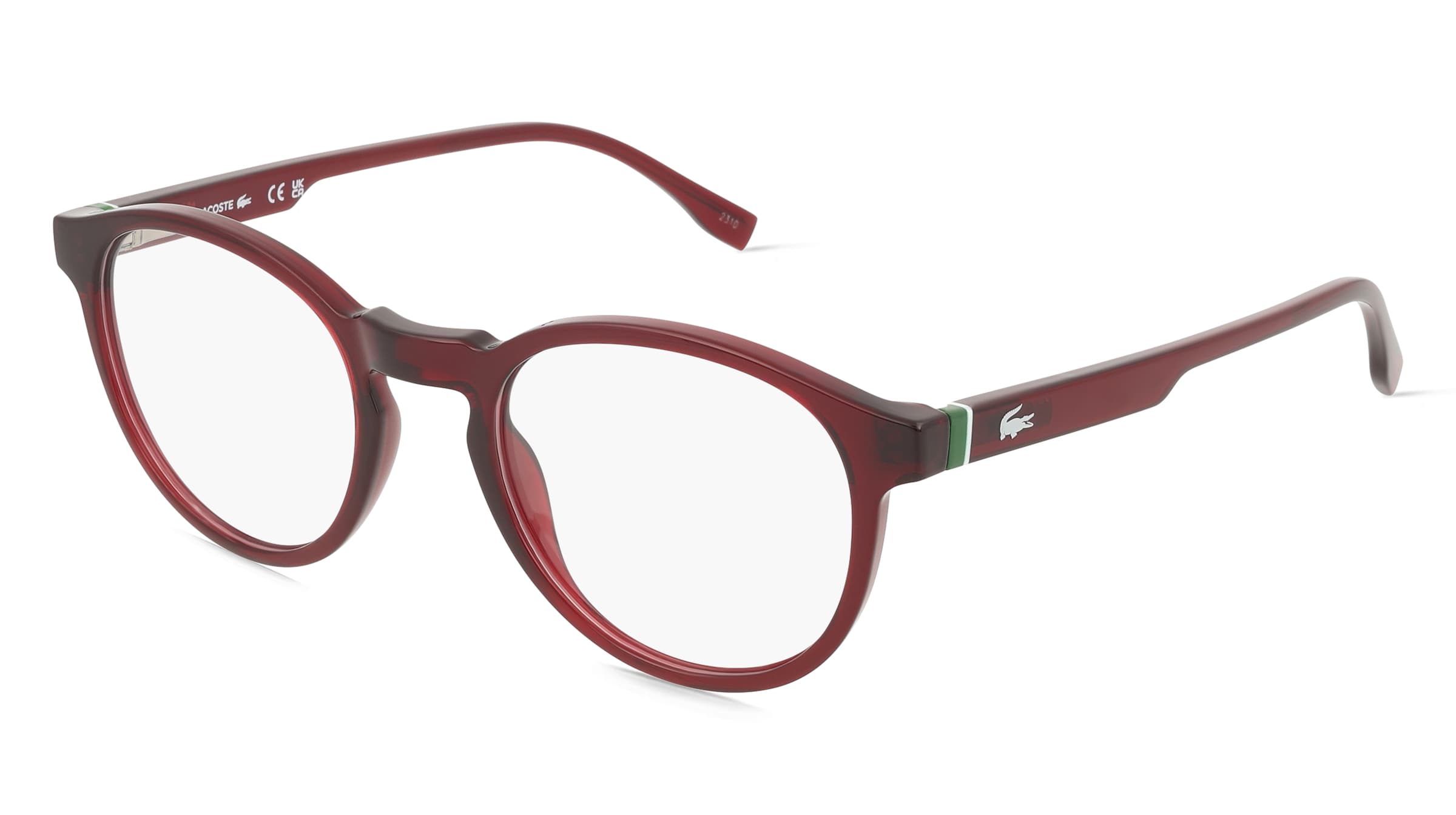 Lacoste L2950 Unisex-Brille inkl. Gläser Vollrand Quadratisch Propionat-Gestell 49/20/145, Rot