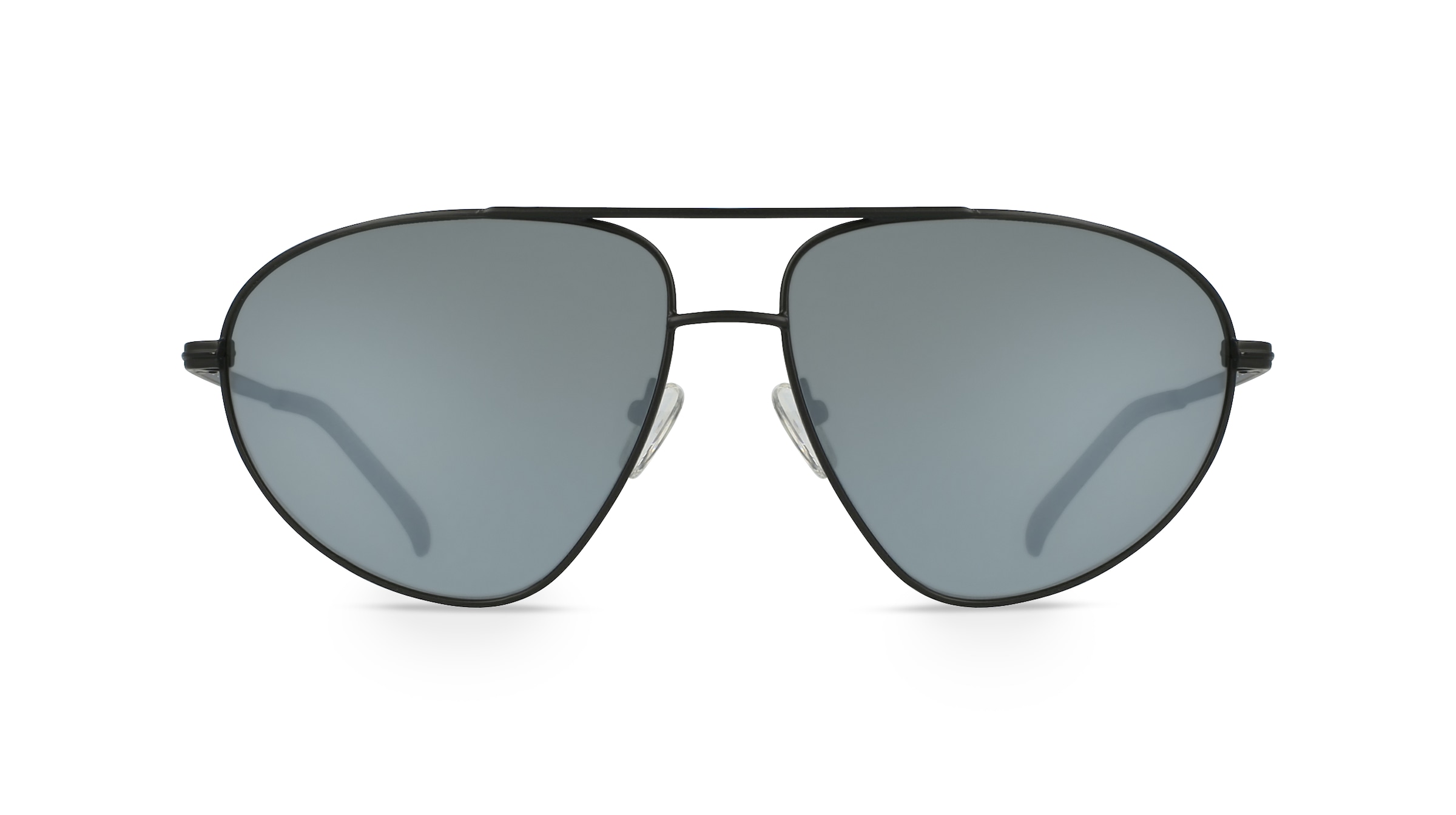 Fielmann BD 432 SUN CL Unisex-Sonnenbrille Vollrand Pilot Edelstahl-Gestell, schwarz