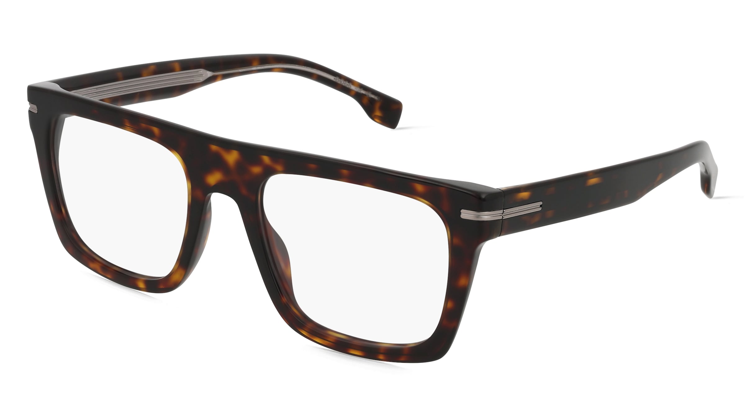 Boss 1597 Herren-Brille inkl. Gläser Vollrand Quadratisch Acetat-Gestell 52/20/145, Havanna