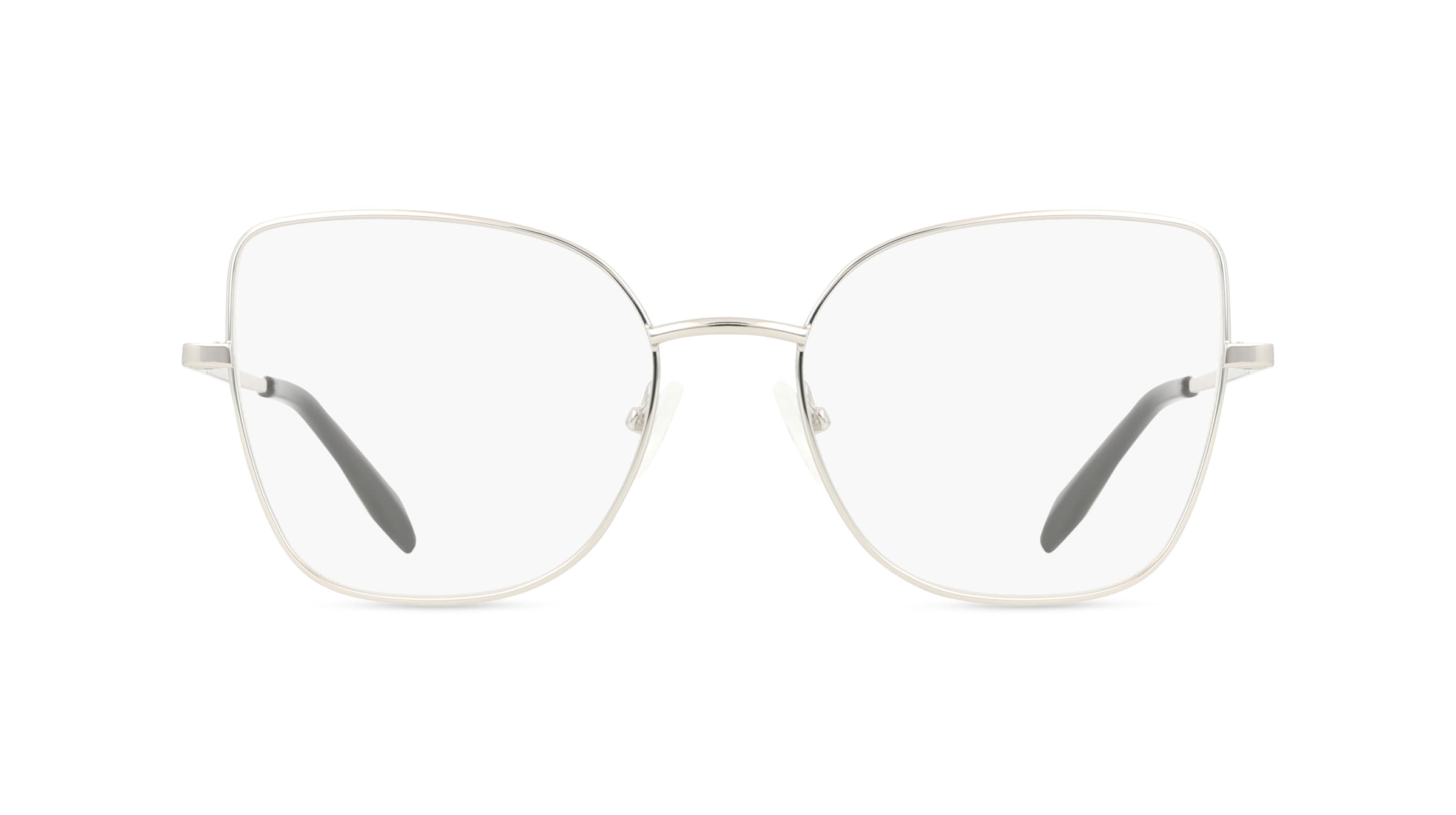 Alexander McQueen AM0416O Unisex-Brille inkl. Gläser Vollrand Cateye Metall-Gestell 54mm/18mm/140mm, silber