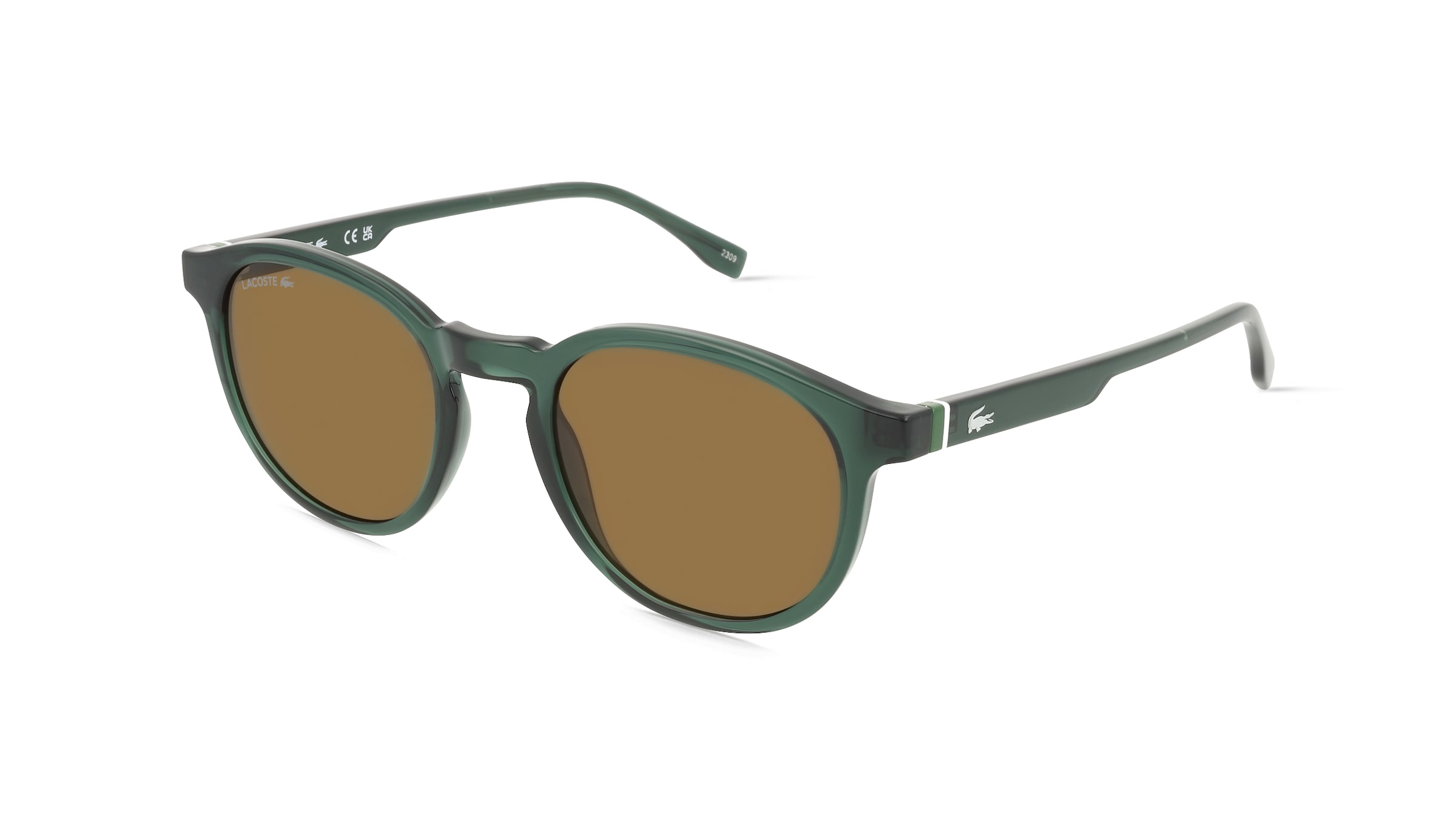 Lacoste L6030S Unisex-Sonnenbrille Vollrand Rund Acetat Spritzguss-Gestell, Grün