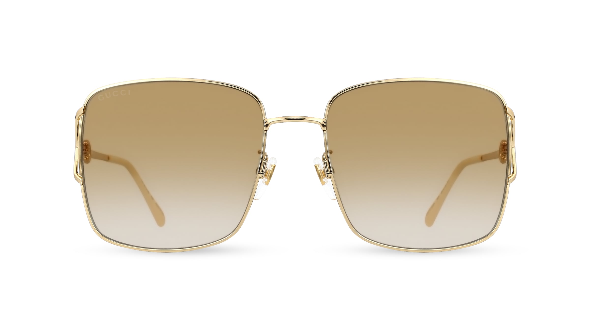 Gucci GG 1018SK Damen-Sonnenbrille Vollrand Eckig Metall-Gestell, gold