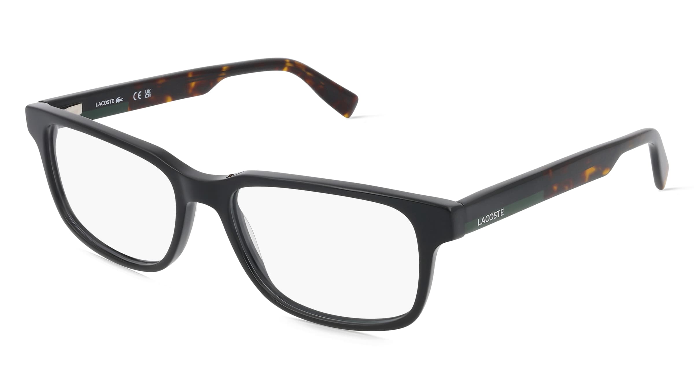 Lacoste L2910 Unisex-Brille inkl. Gläser Vollrand Quadratisch Acetat-Gestell 55/17/145, Schwarz