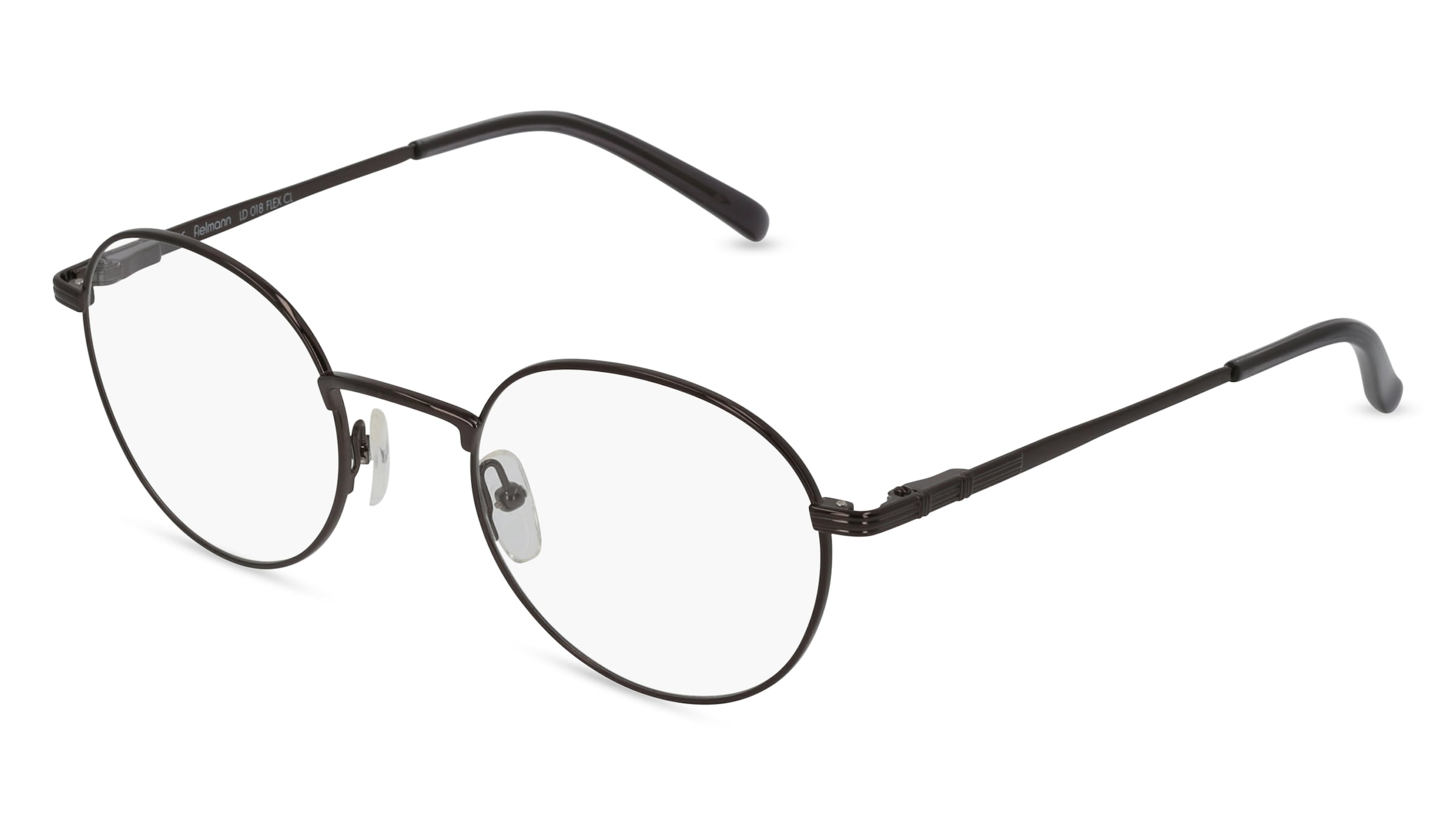 Fielmann LD 018 FLEX CL Herren-Brille inkl. Gläser Vollrand Panto Edelstahl-Gestell 49/21/135, Grau