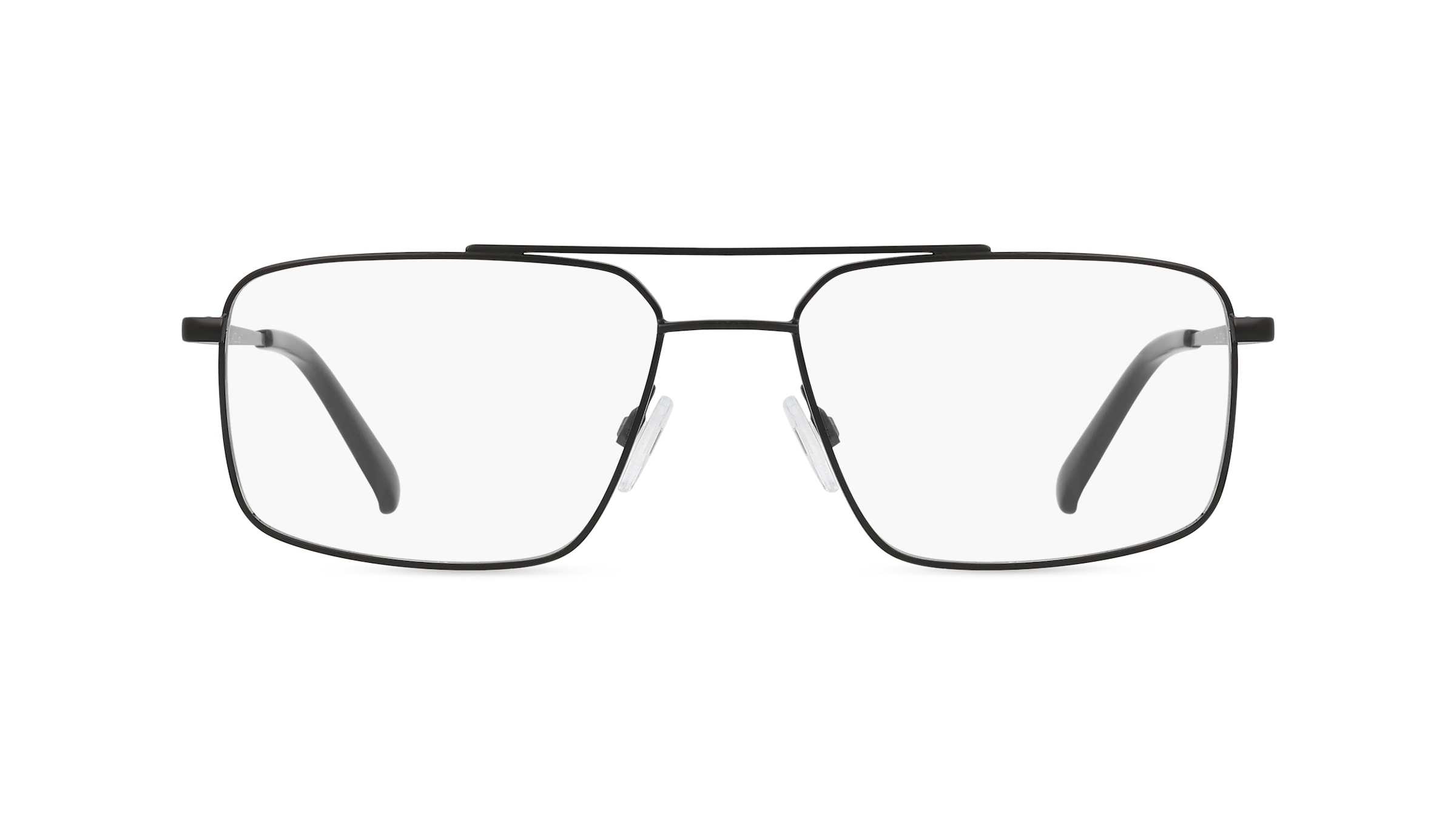 Fielmann OU 047 CL Herren-Brille inkl. Gläser Vollrand Eckig Edelstahl-Gestell 55mm/17mm/145mm, Schwarz