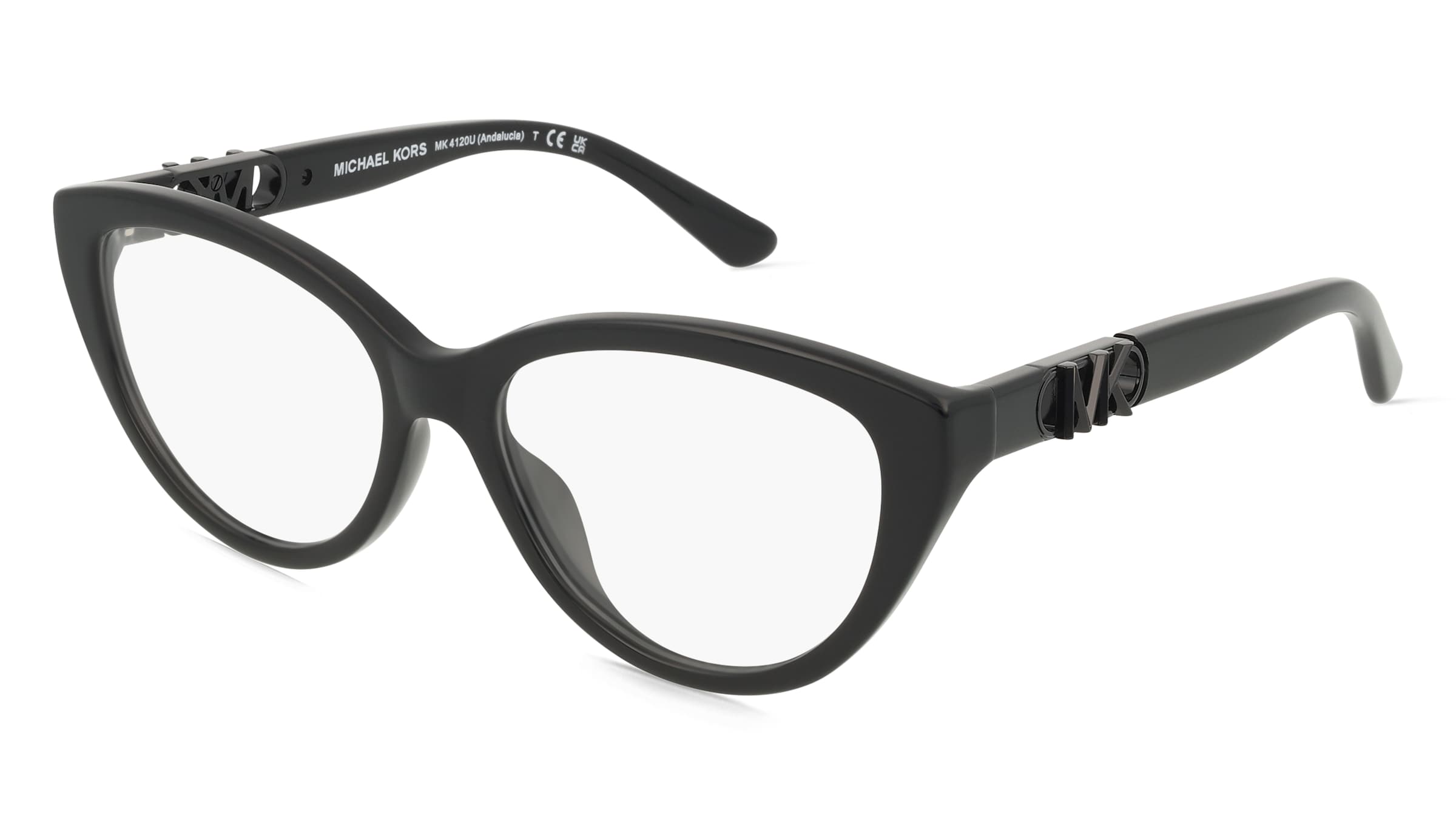 Michael Kors 0MK4120U ANDALUCIA Damen-Brille inkl. Gläser Vollrand Cat Eye Acetat-Gestell 53/16/140, Schwarz