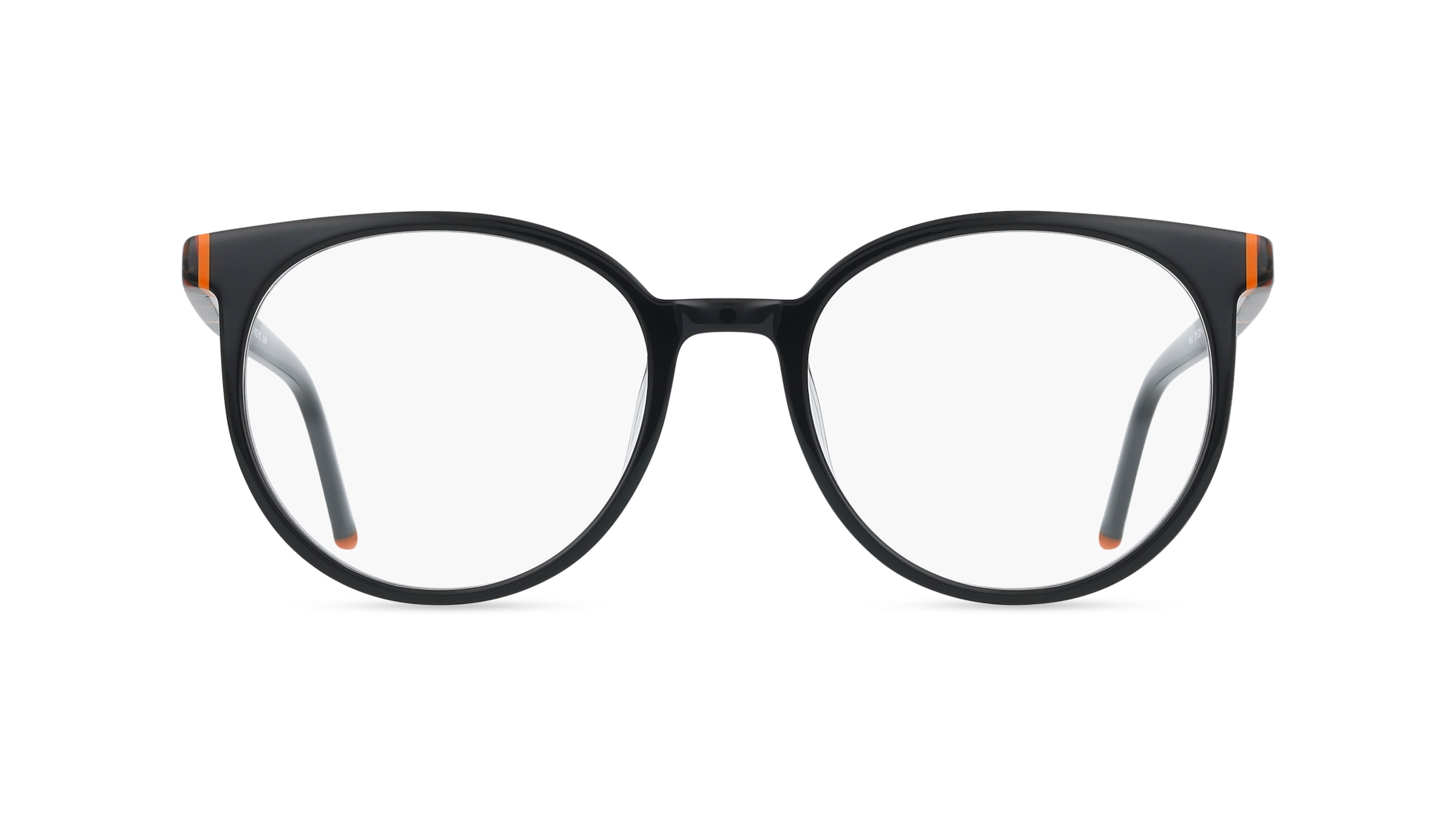 Jaguar J1528 Herren-Brille inkl. Gläser Vollrand Rund Acetat-Gestell 52/19/145, Schwarz