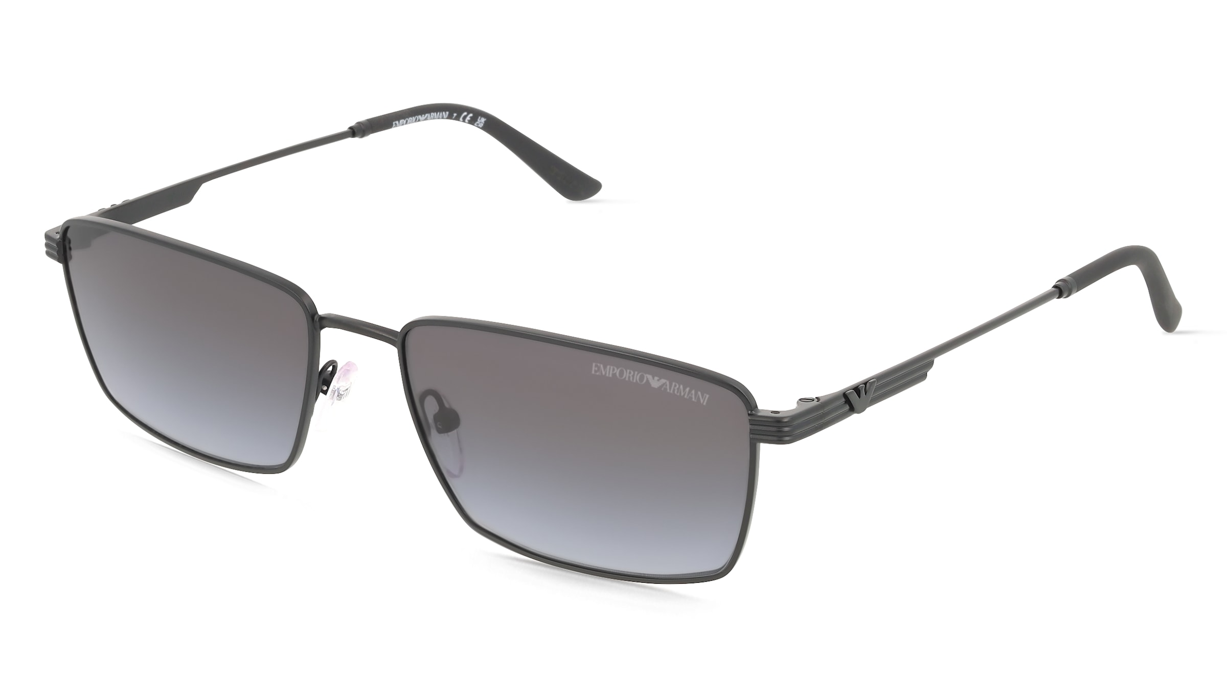 Emporio Armani 0EA2169 Herren-Sonnenbrille Vollrand Eckig Metall-Gestell, schwarz