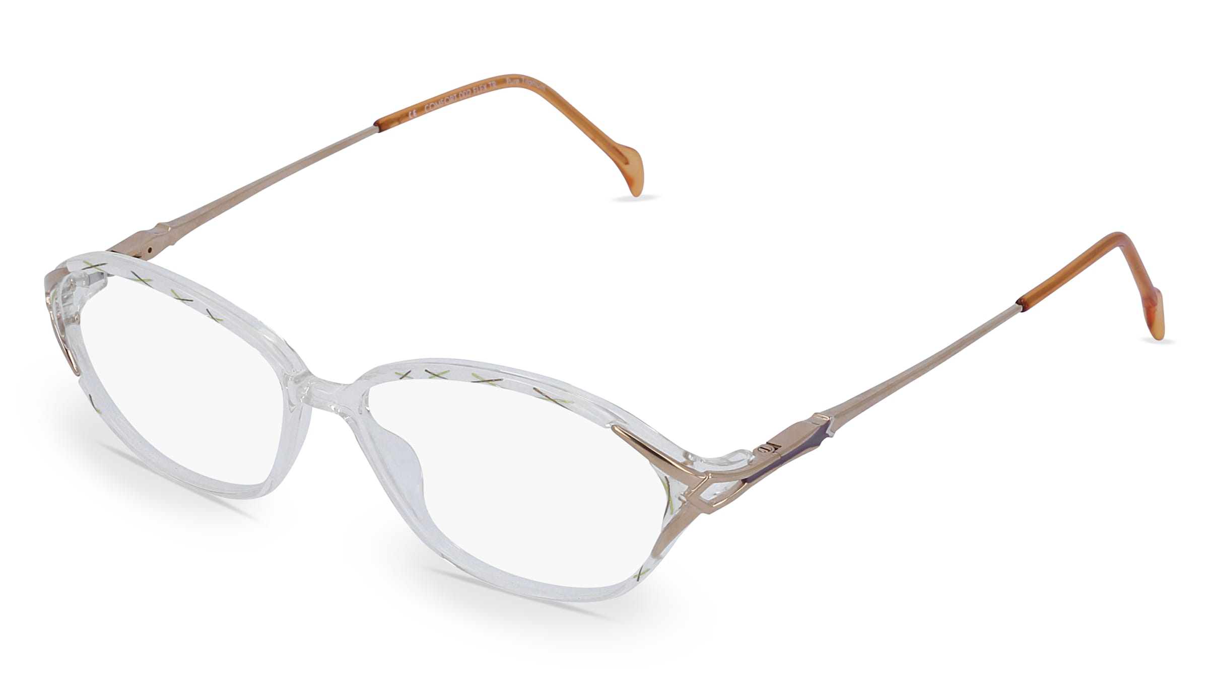 Fielmann COMFORT 002 FLEX TR Damen-Brille inkl. Gläser Vollrand Butterfly TR90-Gestell 51/13/135, Transparent
