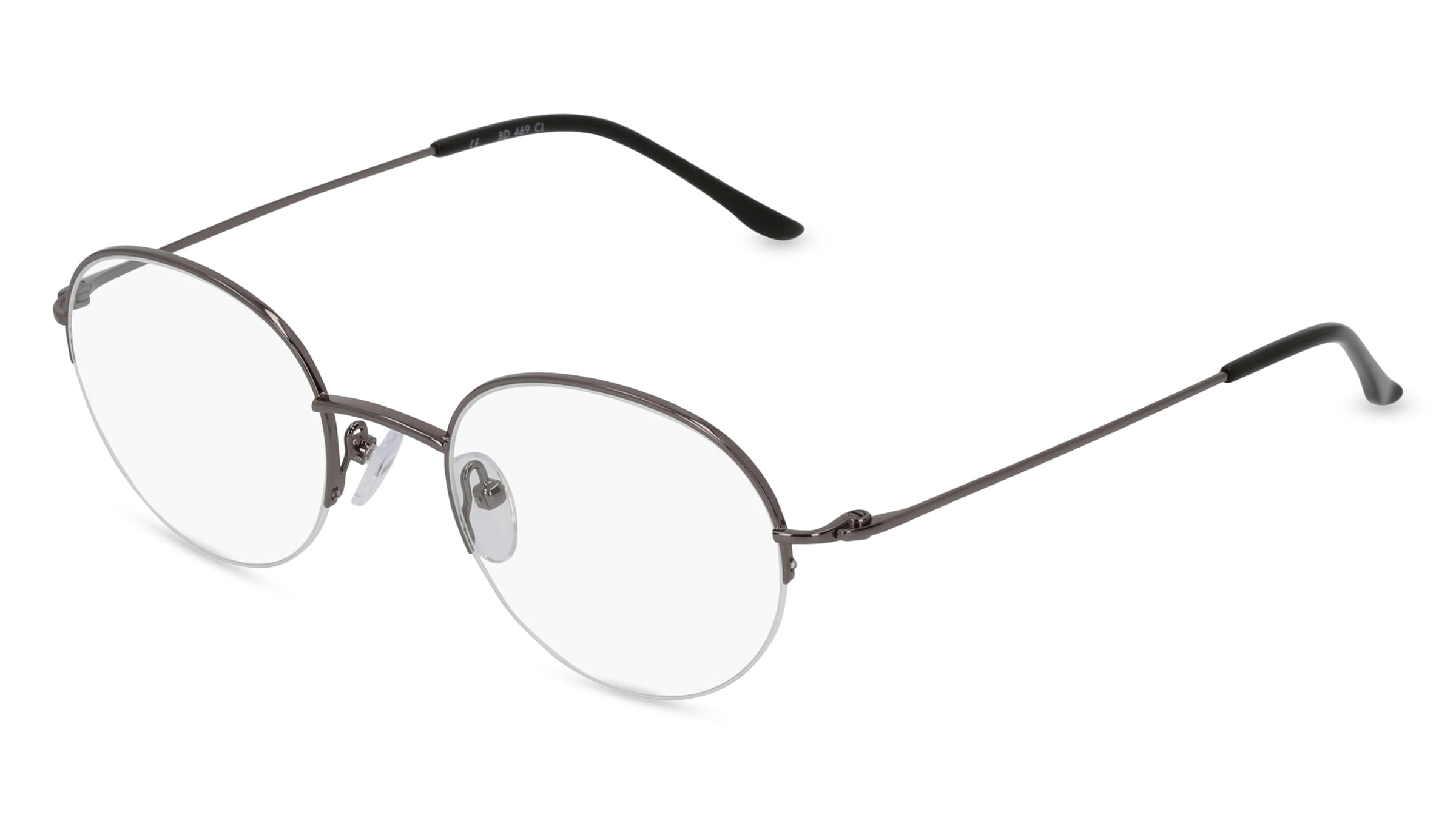 Fielmann BD 469 CL Unisex-Brille inkl. Gläser Halbrand Panto Edelstahl-Gestell 48/20/140, Grau