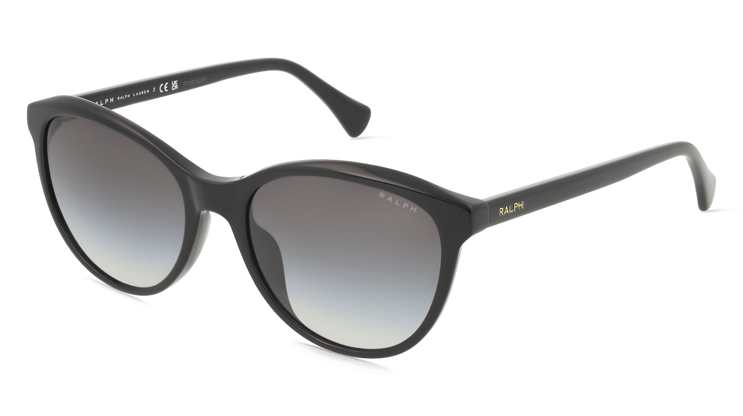 Ralph 0RA5336U Damen-Sonnenbrille Vollrand Rund Acetat-Gestell, Schwarz