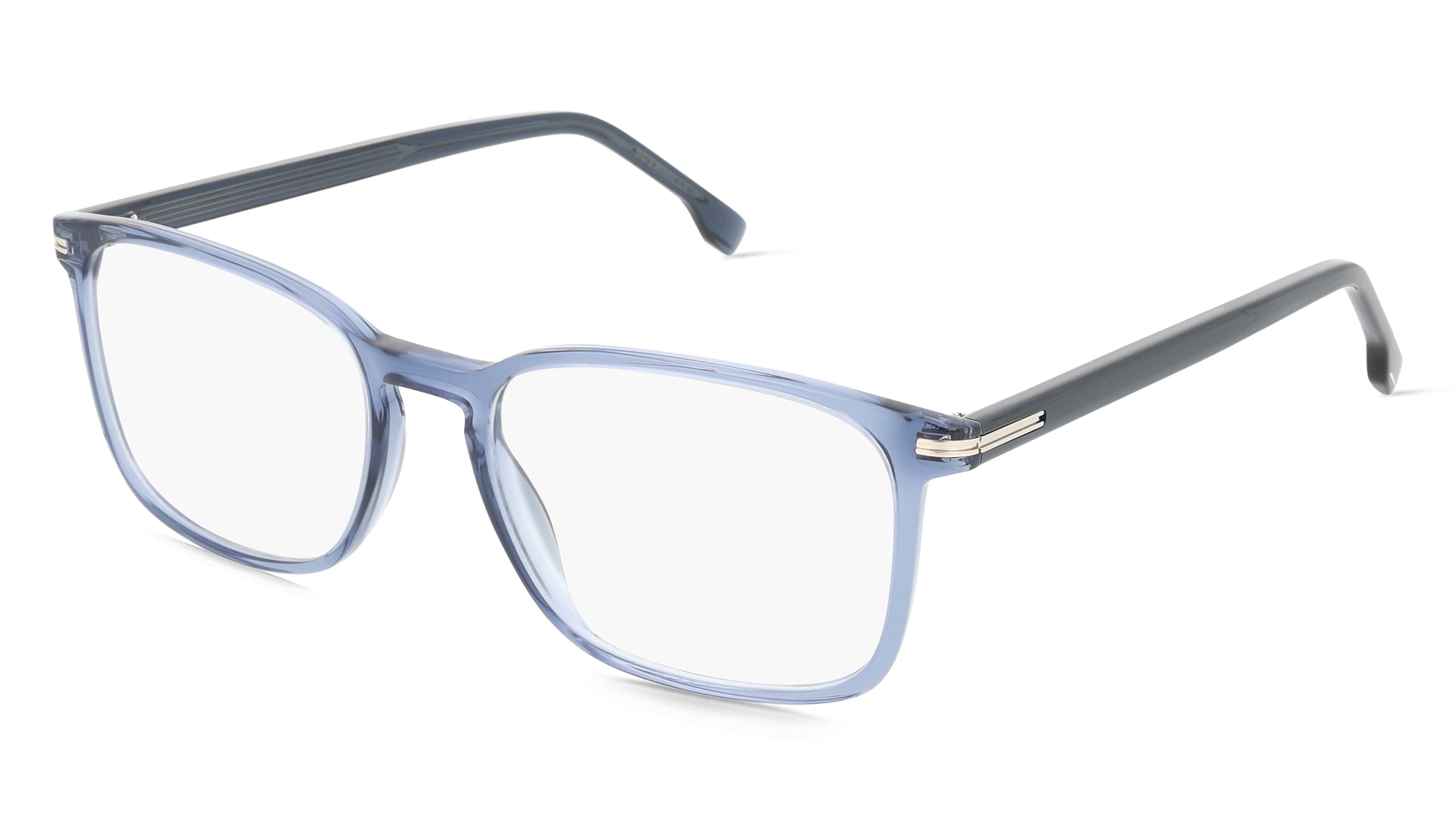 Boss 1727 Herren-Brille inkl. Gläser Vollrand Eckig Acetat-Gestell 55/18/145, Blau