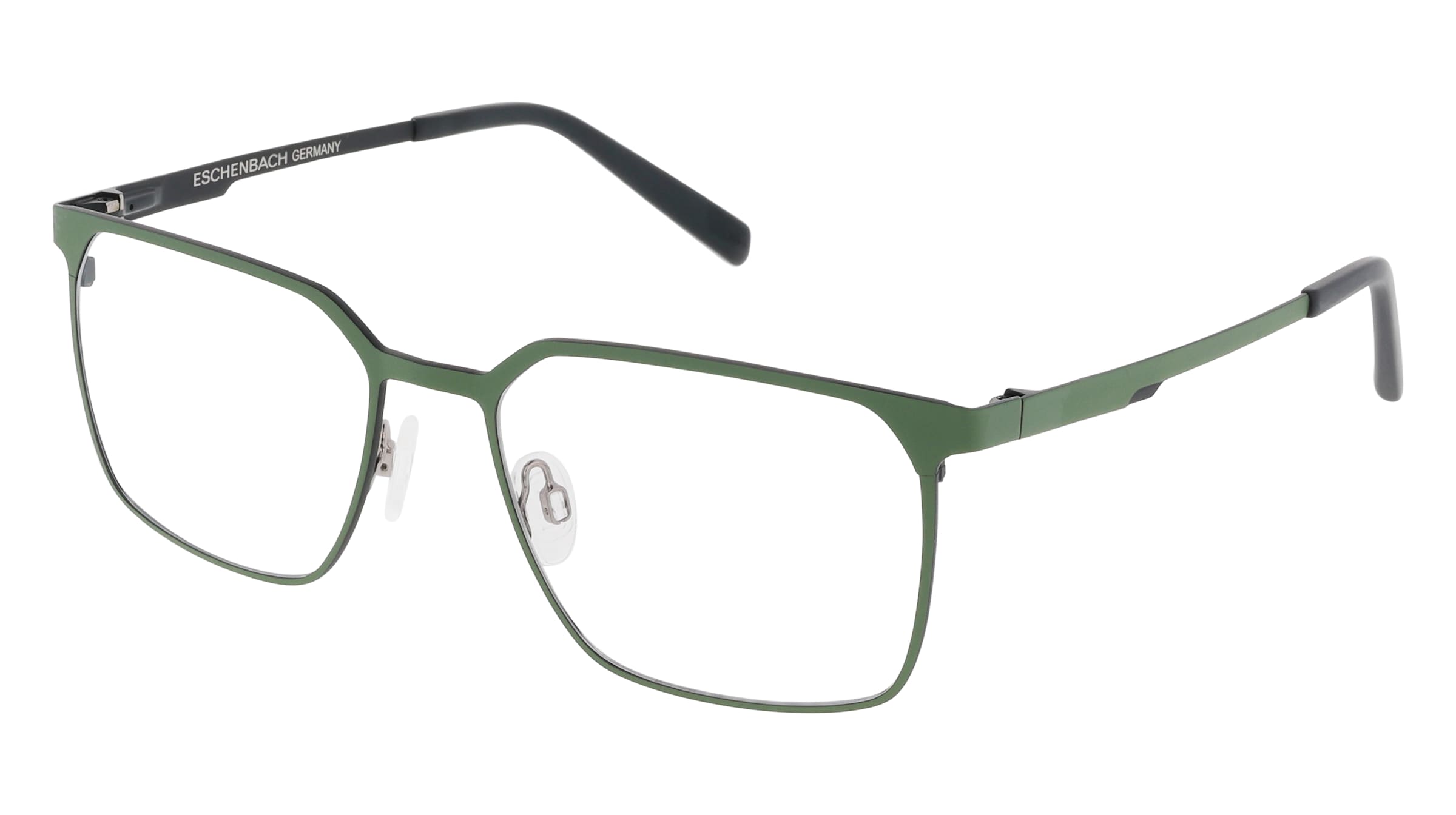 FREIGEIST 862069 Herren-Brille inkl. Gläser Vollrand Quadratisch Metall-Gestell 59/19/150, Grün