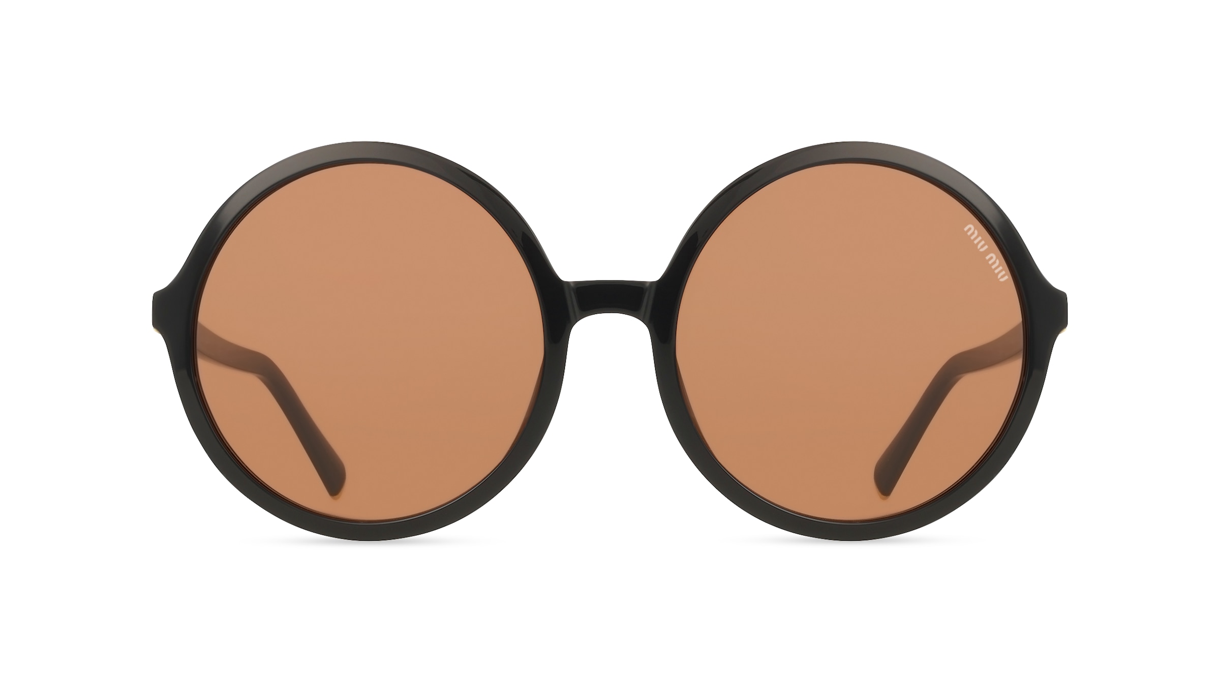 Miu Miu 0MU B02S Damen-Sonnenbrille Vollrand Rund Acetat-Gestell, Schwarz