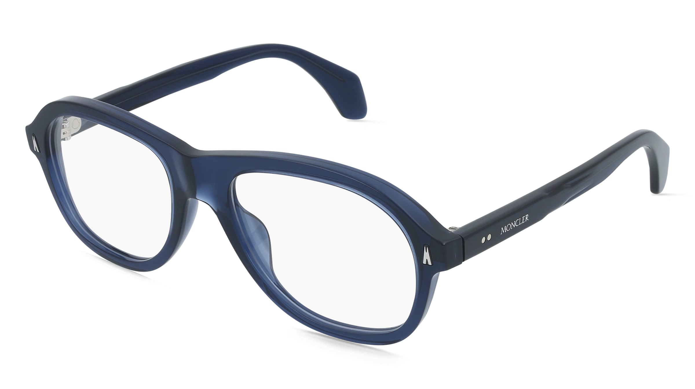 Moncler ME2025U Unisex-Brille inkl. Gläser Vollrand Quadratisch Acetat-Gestell 55/19/145, Blau