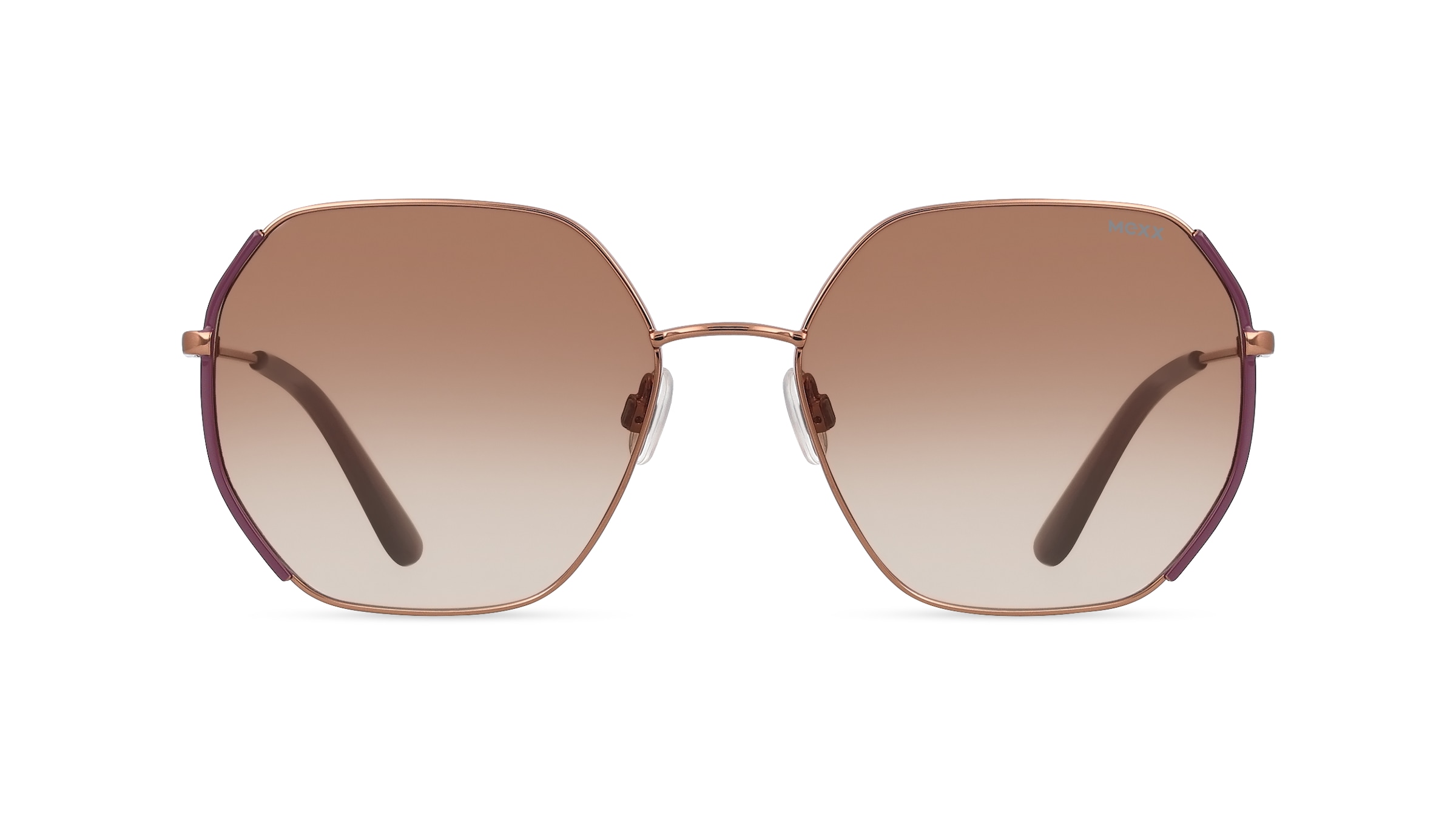 Mexx Eyes 6532 Damen-Sonnenbrille Vollrand Achteckig Metall-Gestell, lila