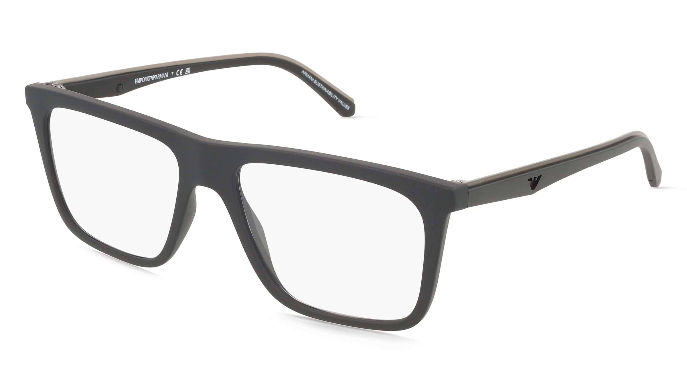 Emporio Armani 0EA4258 Herren-Brille inkl. Gläser Vollrand Quadratisch Kunststoff-Gestell 56/17/145, Schwarz