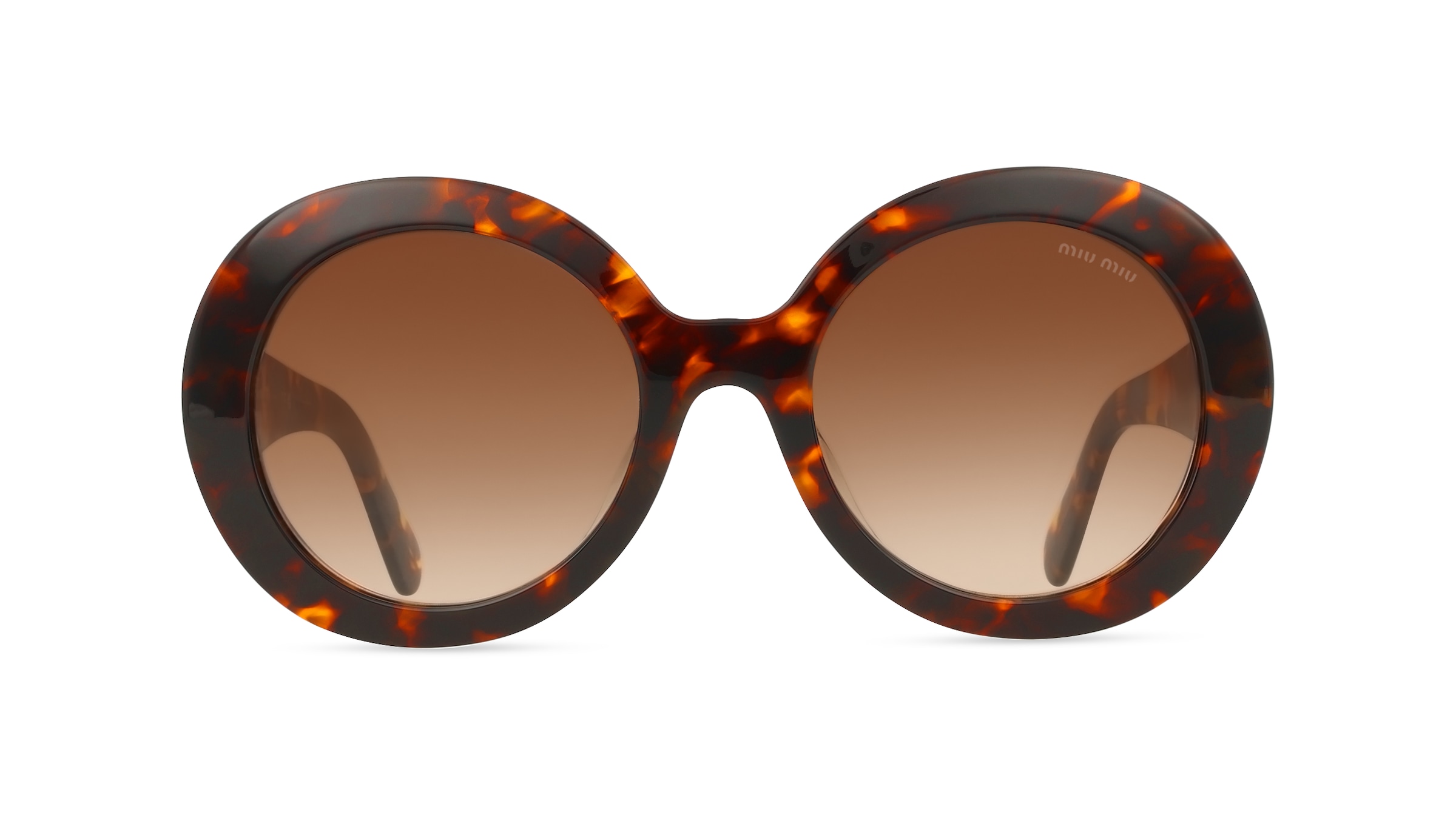 Miu Miu MU11YS Damen-Sonnenbrille Vollrand Rund Acetat-Gestell, gelb