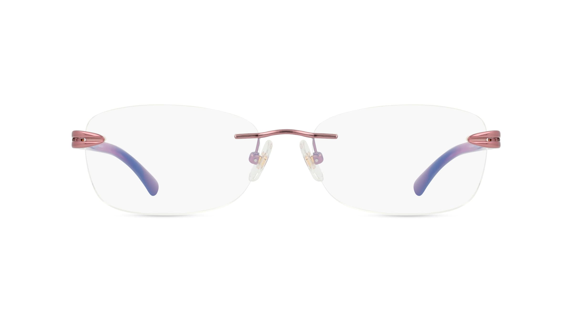 Fielmann TITANIUM 164 FLEX CL Damen-Brille inkl. Gläser Randlos Eckig Titan-Gestell 53mm/16mm/130mm, pink