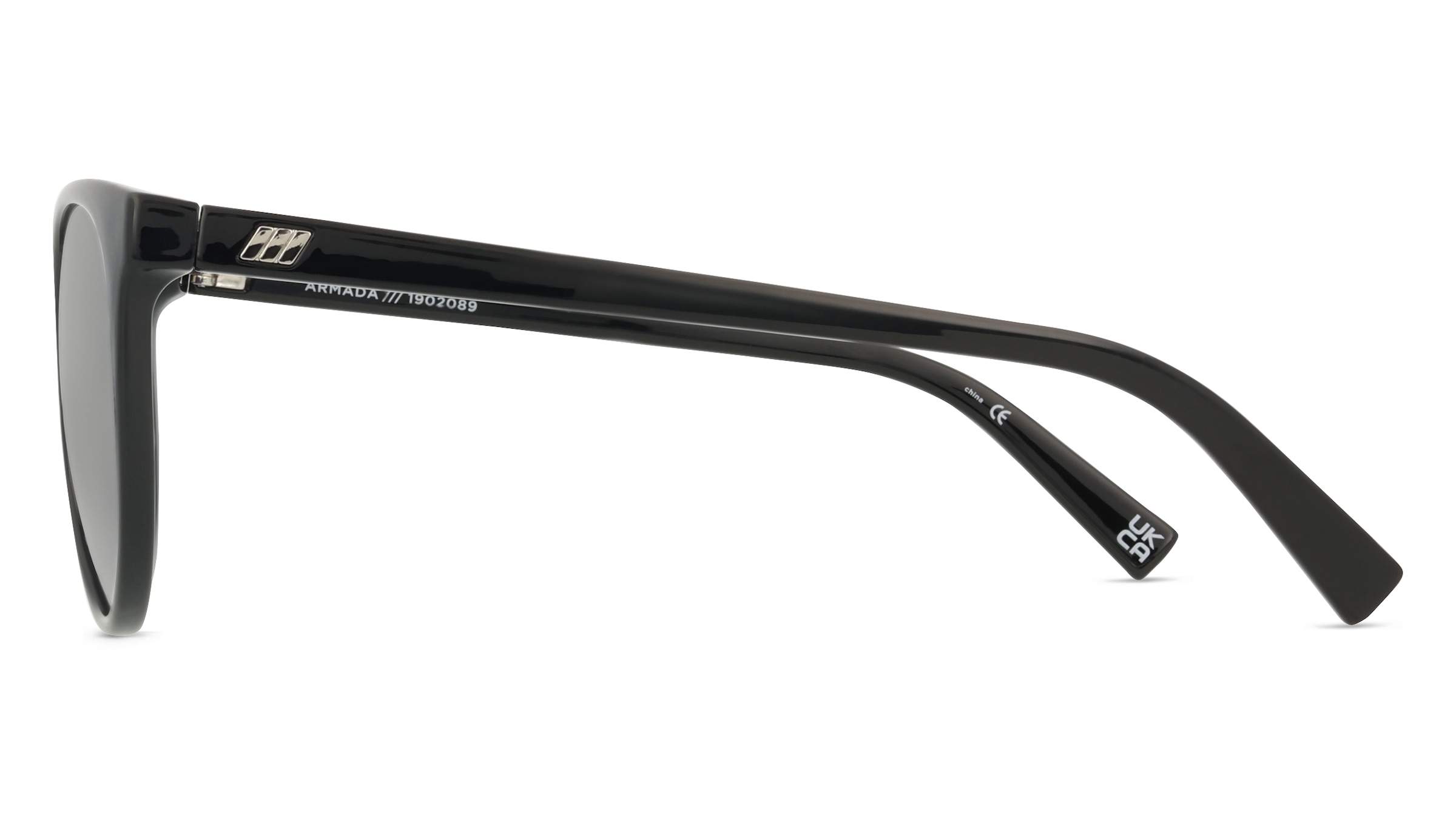 Thumbnail - Le Specs ARMADA Damen-Sonnenbrille Vollrand Rund Kunststoff-Gestell, schwarz