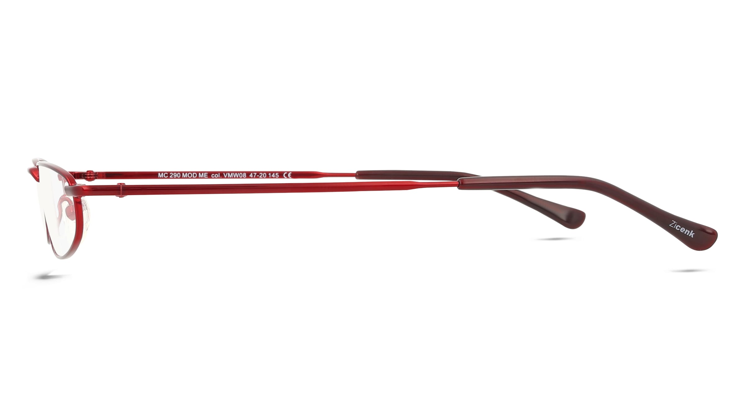 Thumbnail - Fielmann MC 290 MOD CL Unisex-Brille inkl. Gläser Vollrand Schmal Metall-Gestell 47mm/20mm/145mm, rot